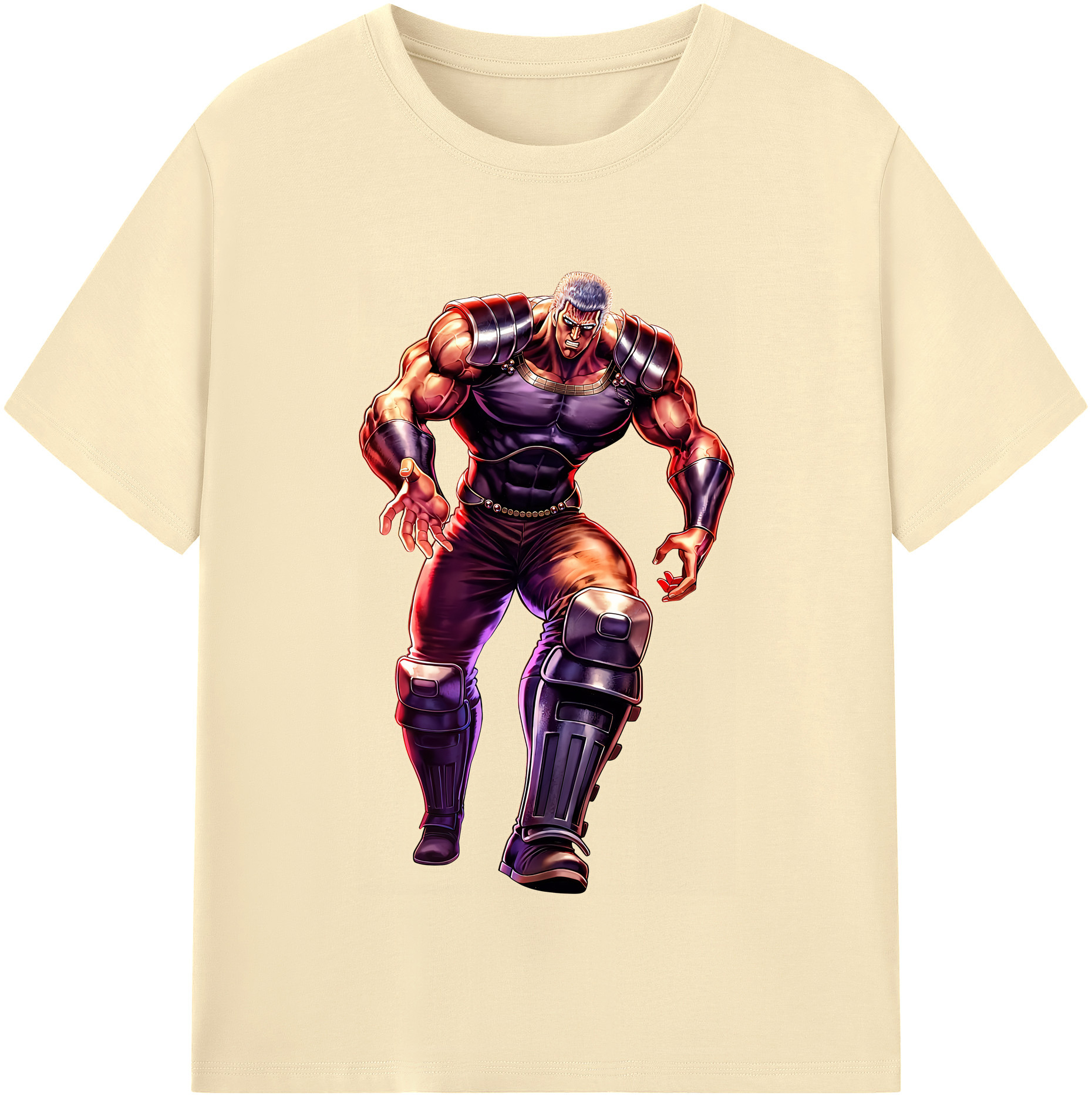 （画像用） 北斗の拳 Fist of the North Star 綿100％半袖Tシャツ（フロントプリント）