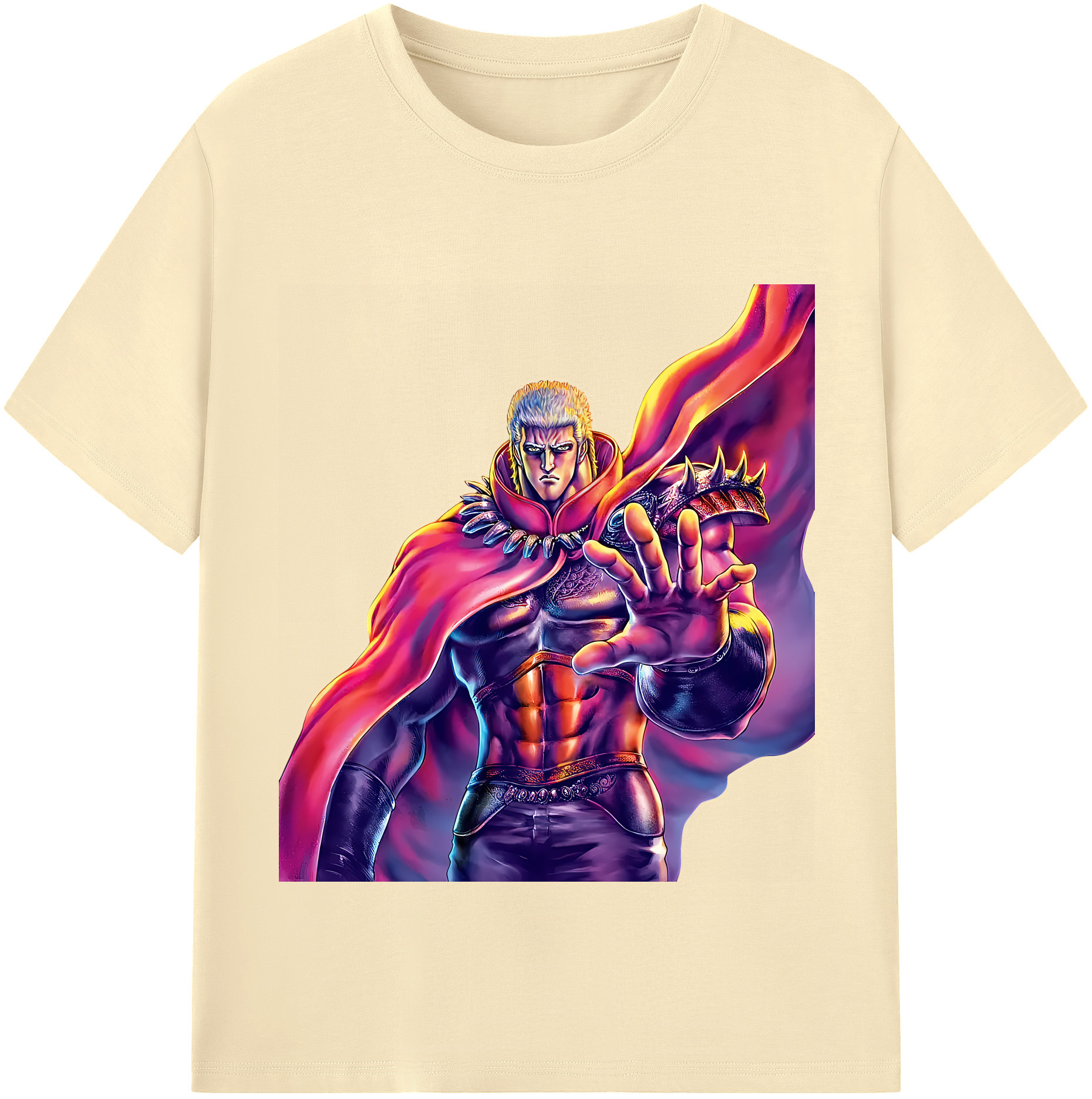 （画像用） 北斗の拳 Fist of the North Star 綿100％半袖Tシャツ（フロントプリント）
