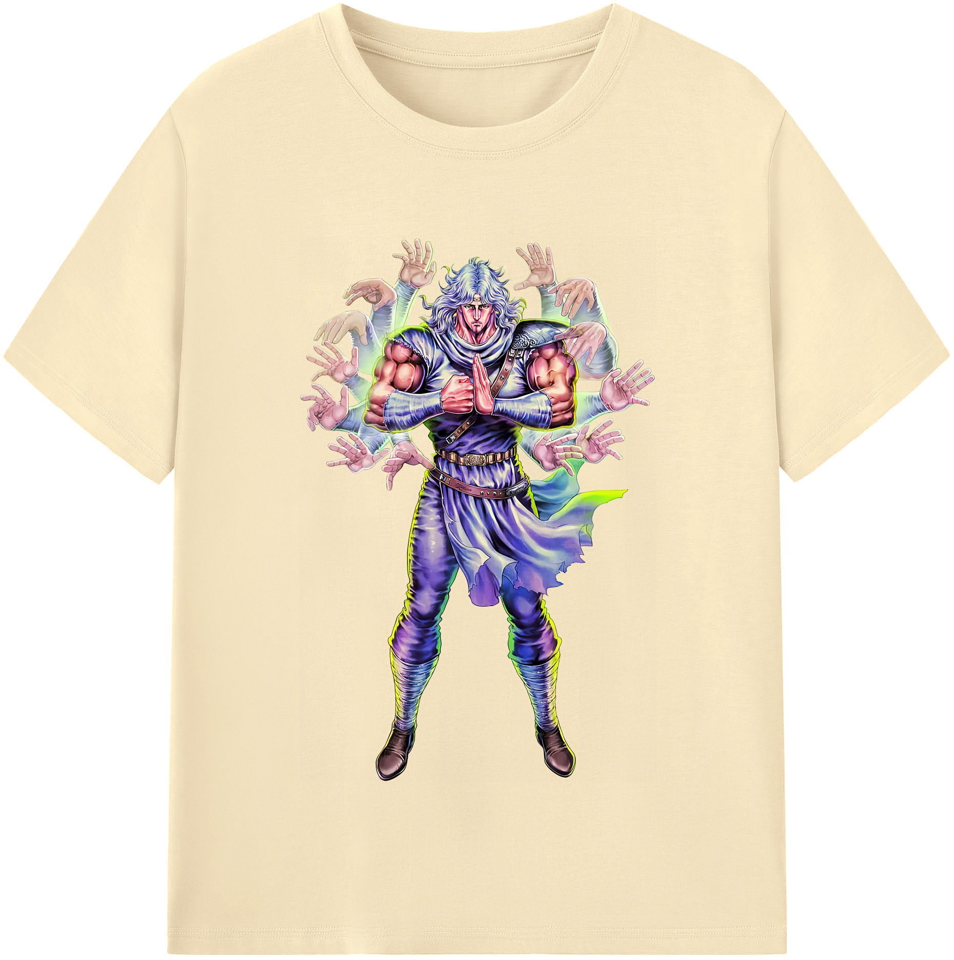 （画像用） 北斗の拳 Fist of the North Star 綿100％半袖Tシャツ（フロントプリント）