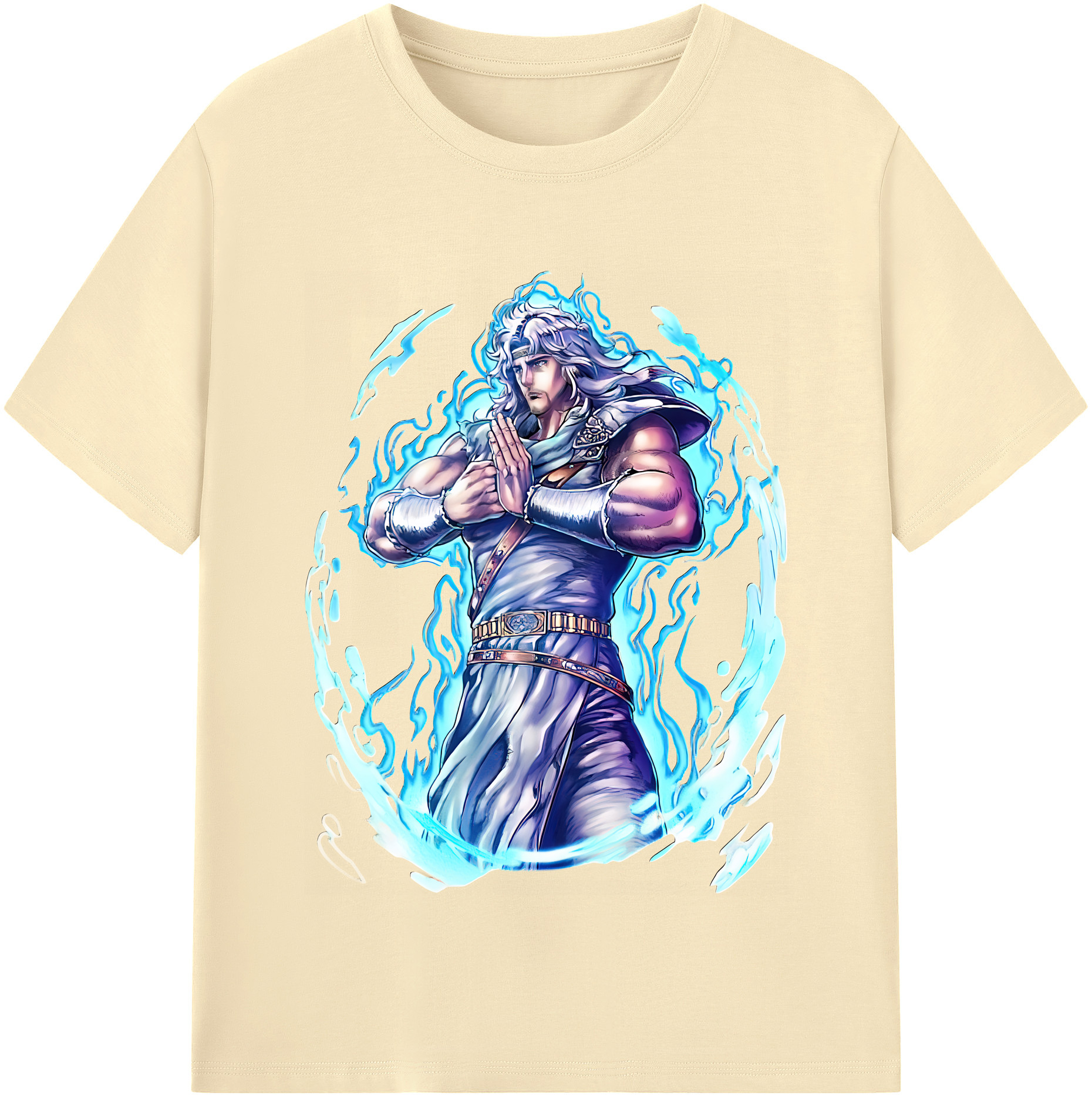 （画像用） 北斗の拳 Fist of the North Star 綿100％半袖Tシャツ（フロントプリント）