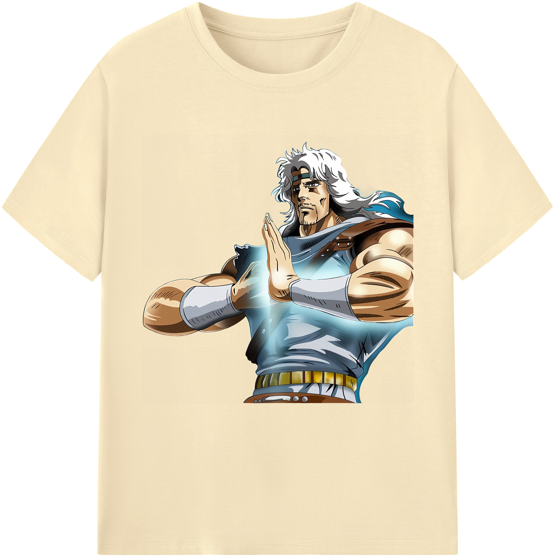 （画像用） 北斗の拳 Fist of the North Star 綿100％半袖Tシャツ（フロントプリント）