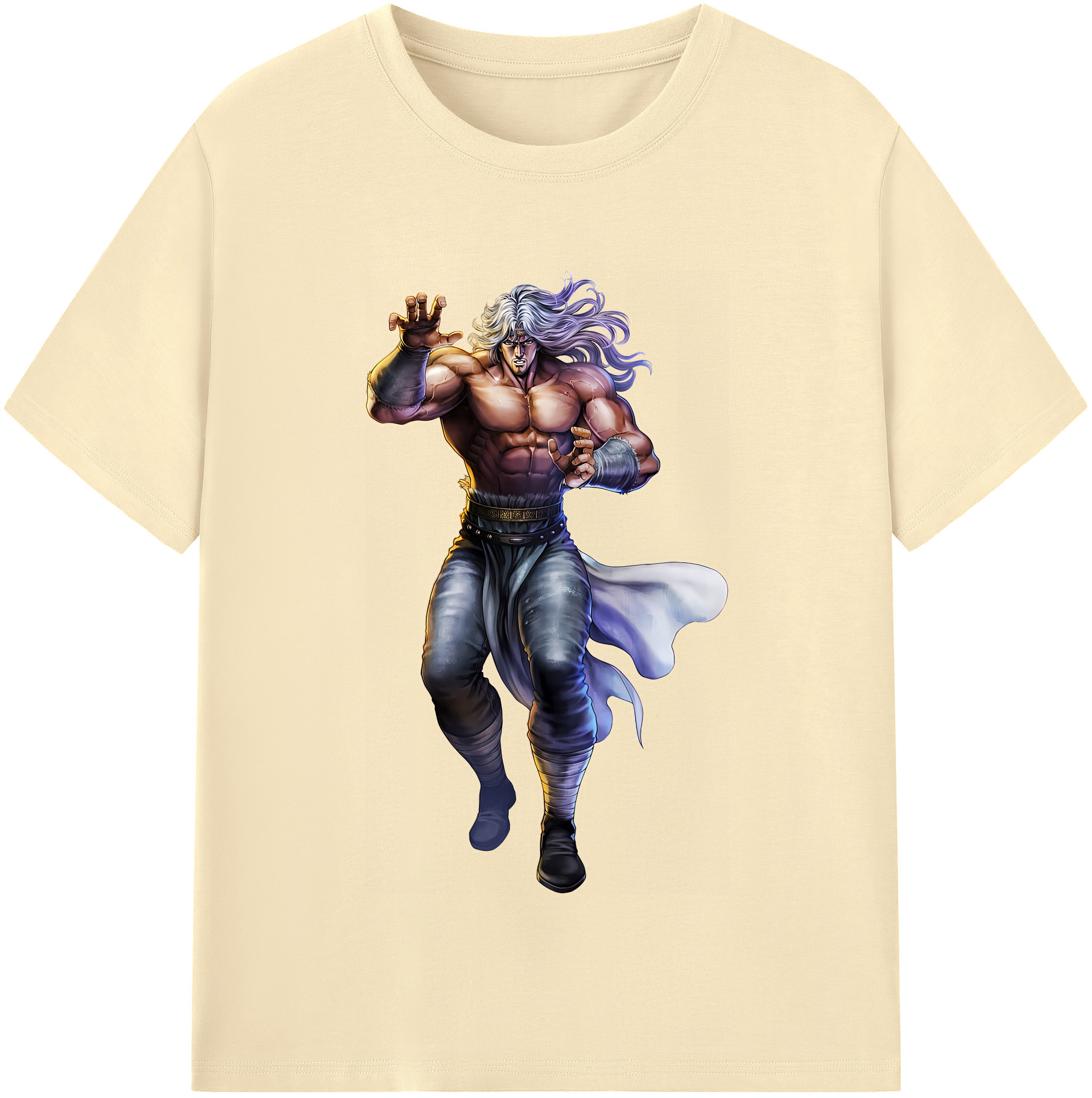 （画像用） 北斗の拳 Fist of the North Star 綿100％半袖Tシャツ（フロントプリント）