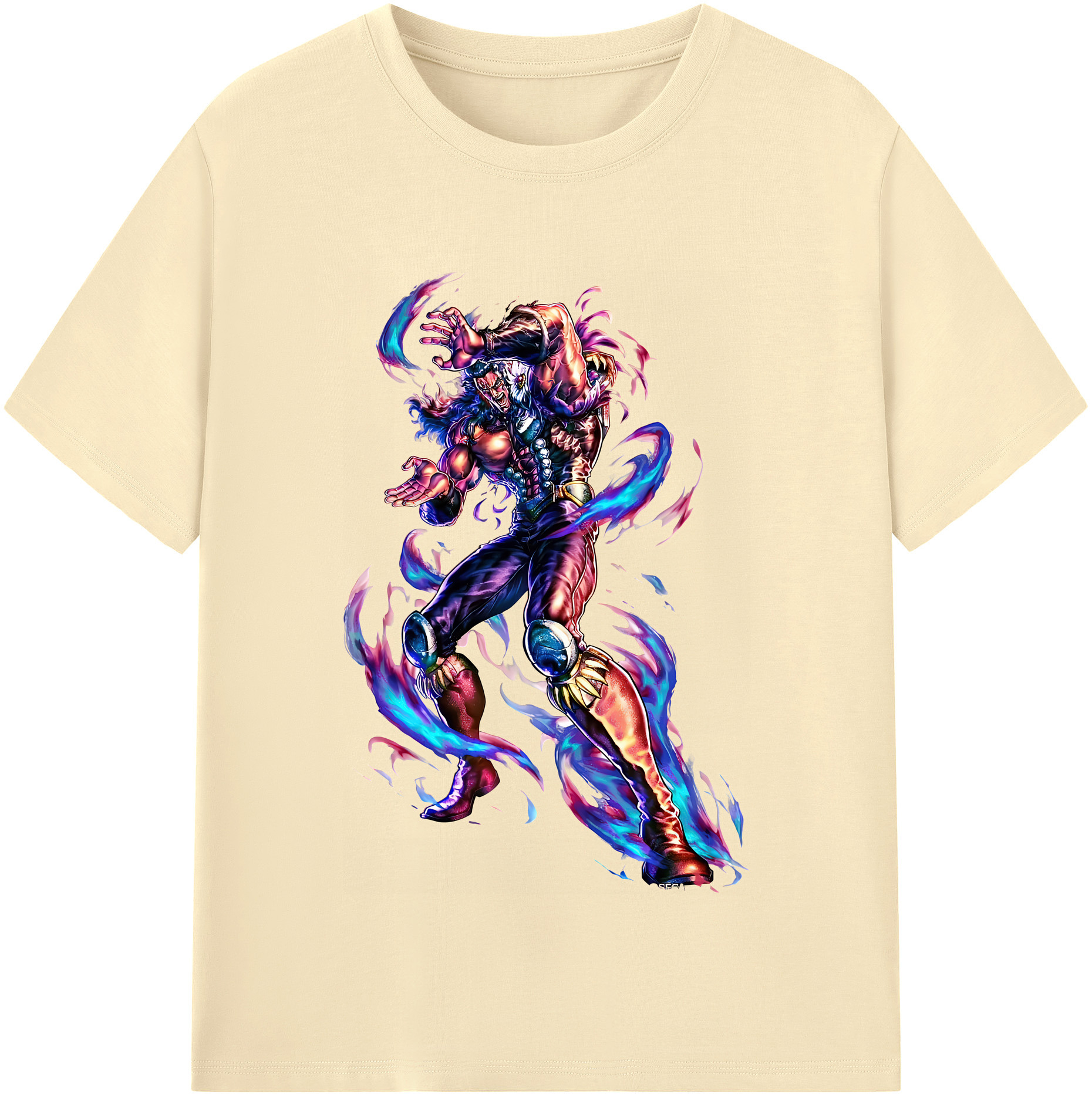（画像用） 北斗の拳 Fist of the North Star 綿100％半袖Tシャツ（フロントプリント）