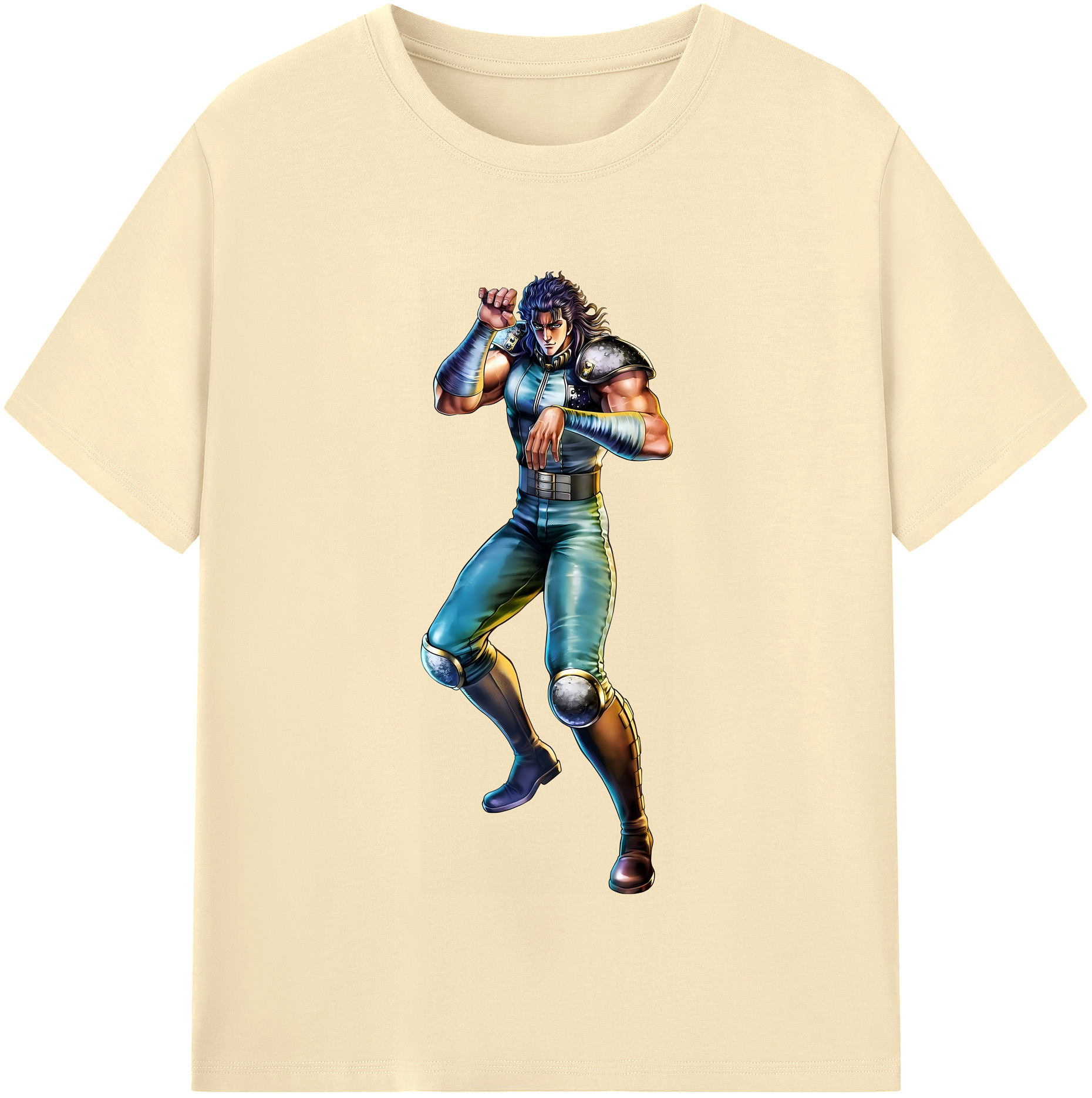 （画像用） 北斗の拳 Fist of the North Star 綿100％半袖Tシャツ（フロントプリント）