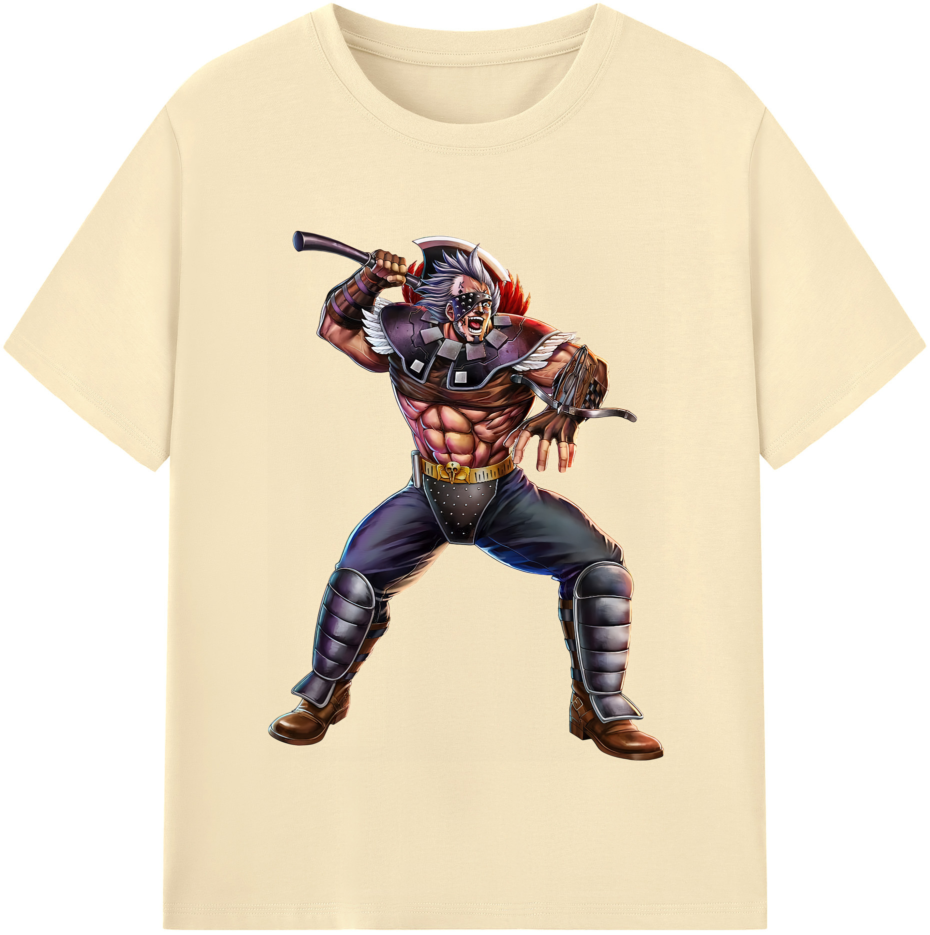 （画像用） 北斗の拳 Fist of the North Star 綿100％半袖Tシャツ（フロントプリント）