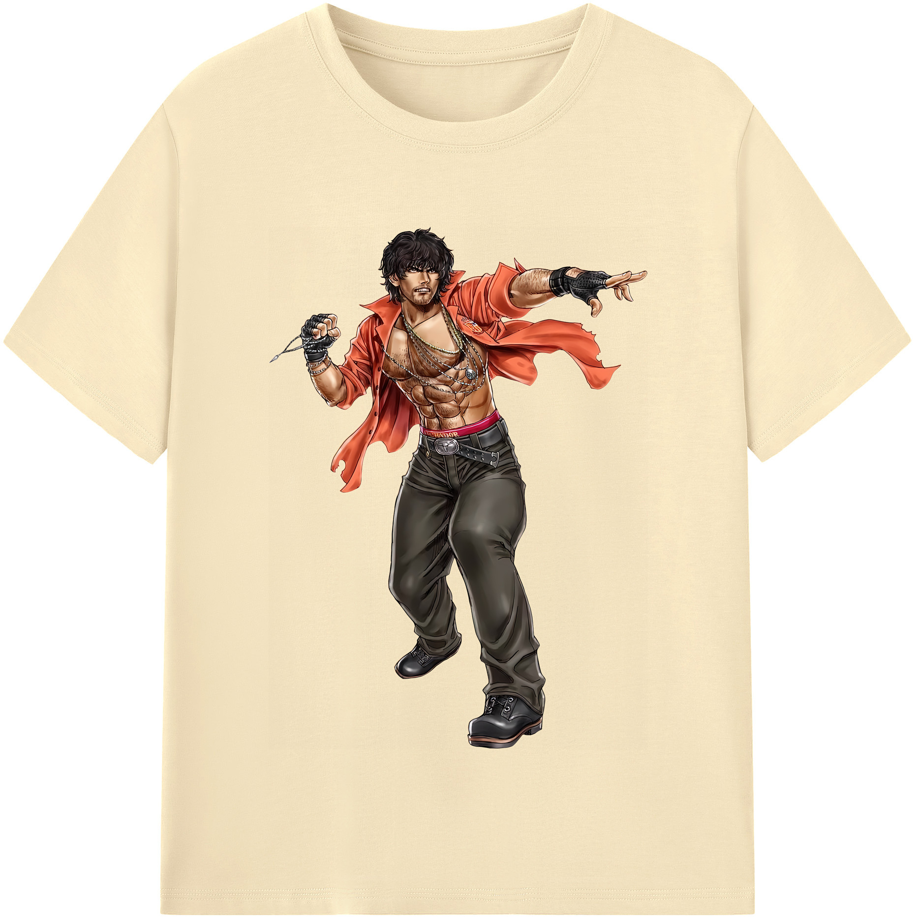 （画像用） 北斗の拳 Fist of the North Star 綿100％半袖Tシャツ（フロントプリント）
