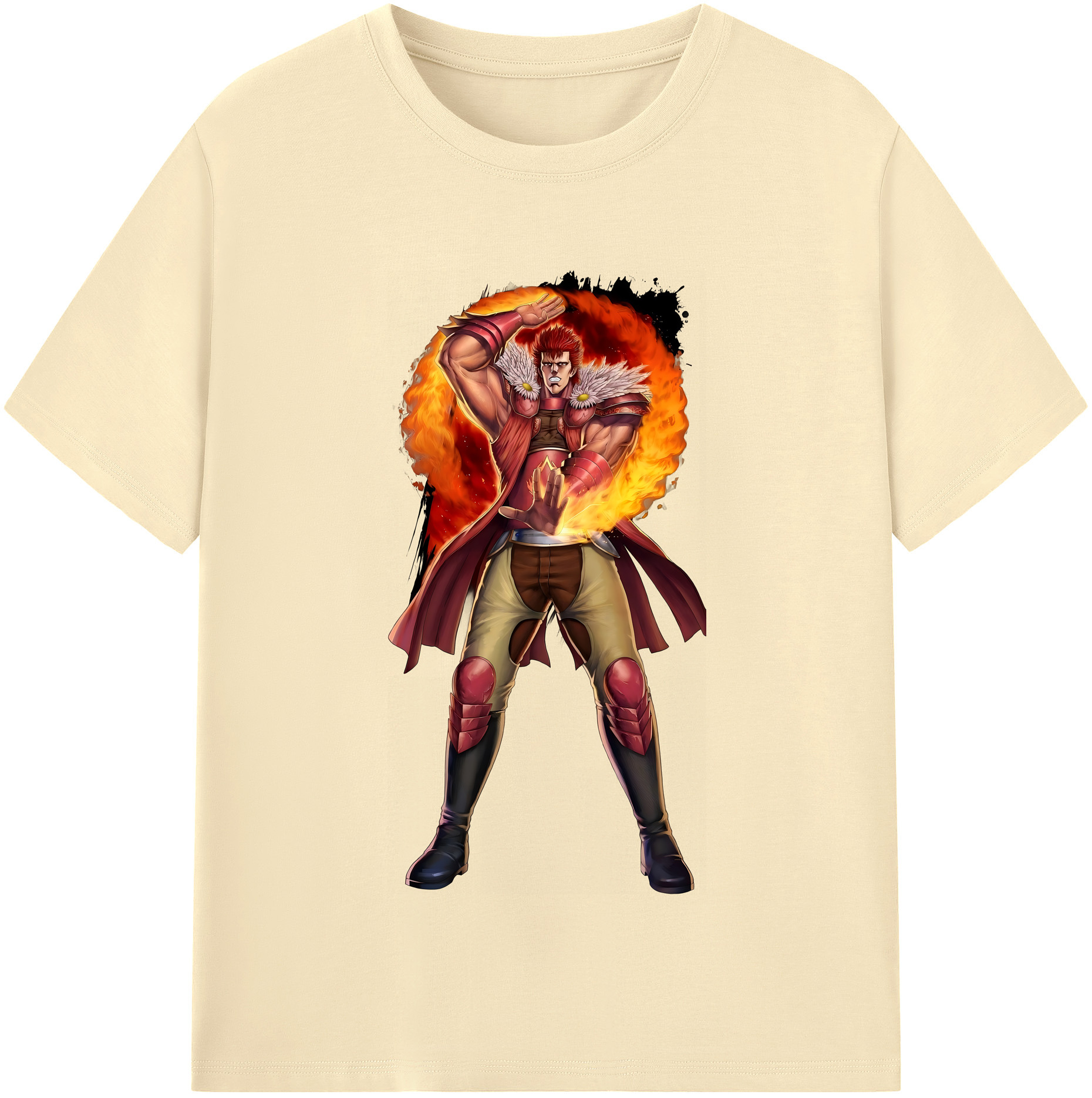 （画像用） 北斗の拳 Fist of the North Star 綿100％半袖Tシャツ（フロントプリント）