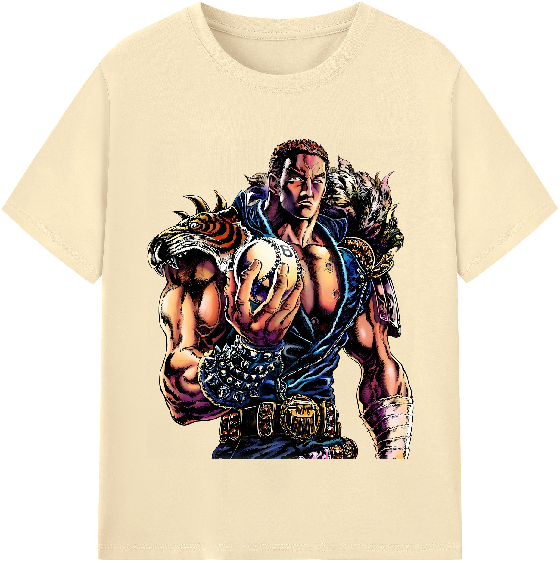 （画像用） 北斗の拳 Fist of the North Star 綿100％半袖Tシャツ（フロントプリント）
