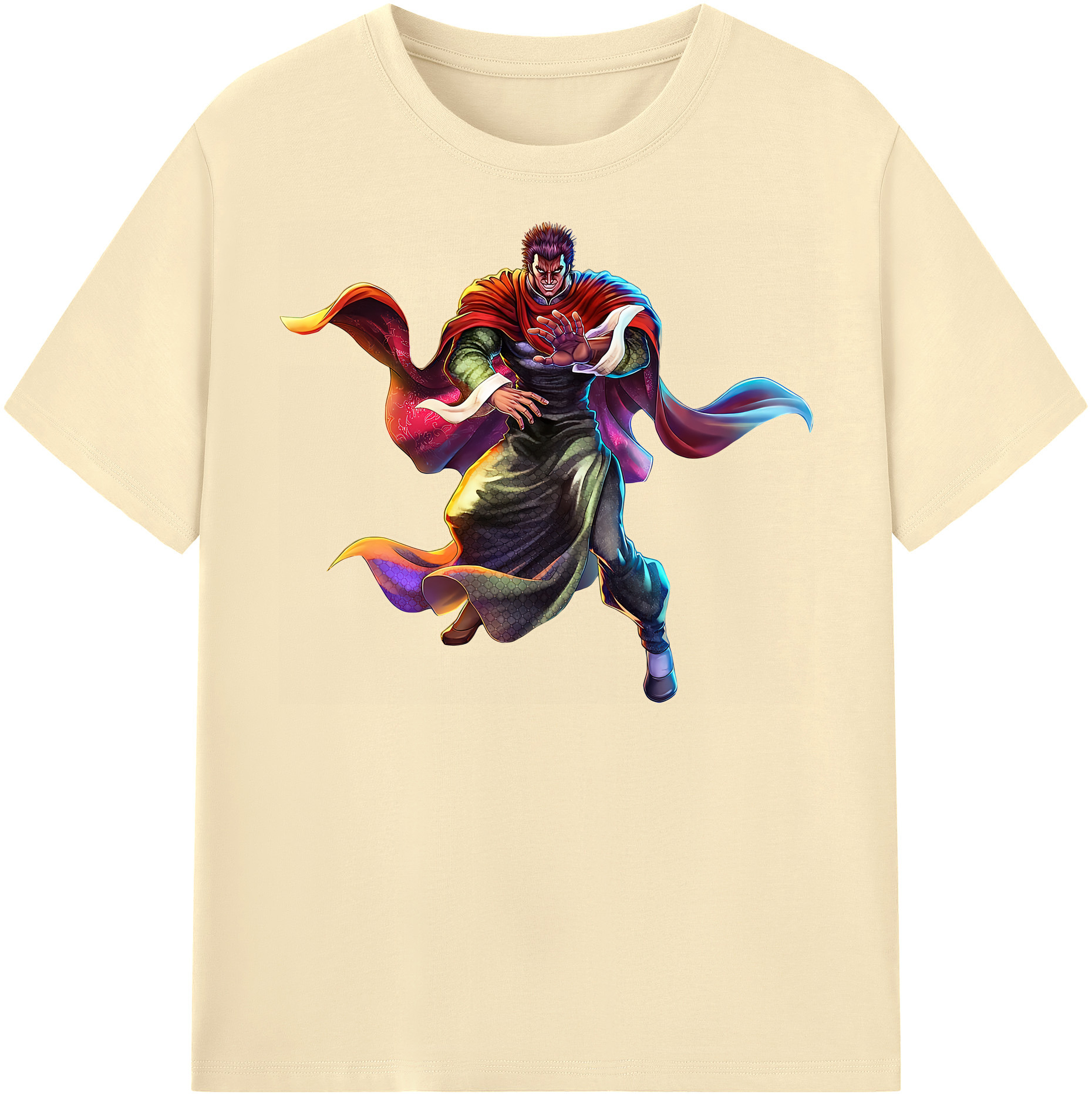 （画像用） 北斗の拳 Fist of the North Star 綿100％半袖Tシャツ（フロントプリント）
