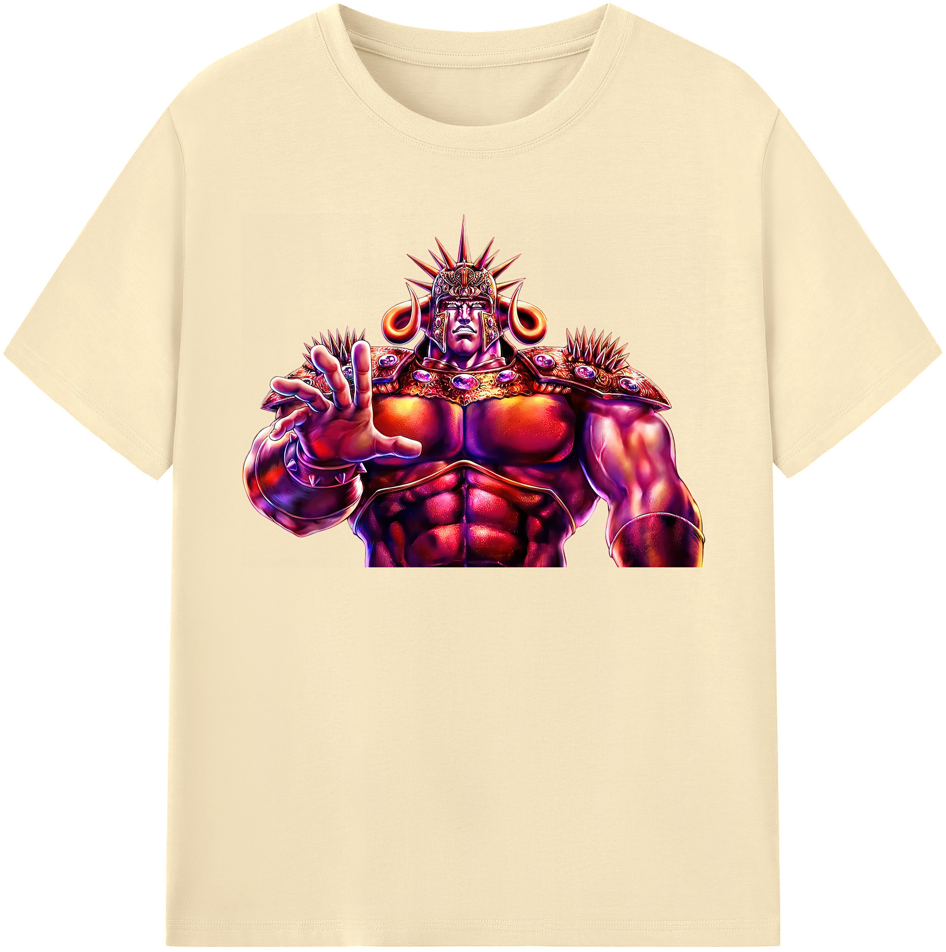 （画像用） 北斗の拳 Fist of the North Star 綿100％半袖Tシャツ（フロントプリント）