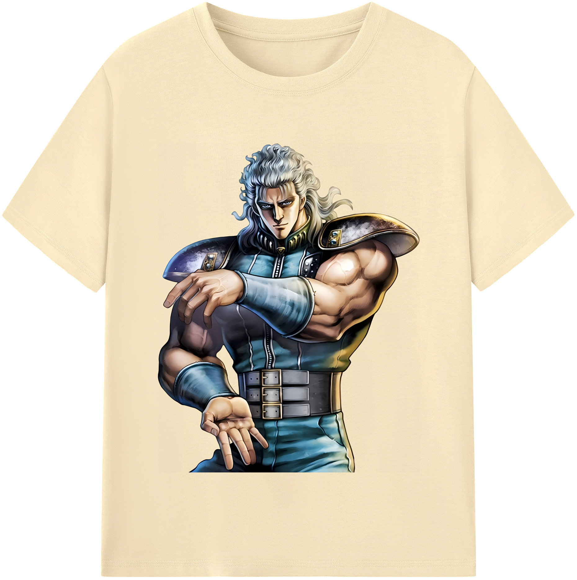 （画像用） 北斗の拳 Fist of the North Star 綿100％半袖Tシャツ（フロントプリント）