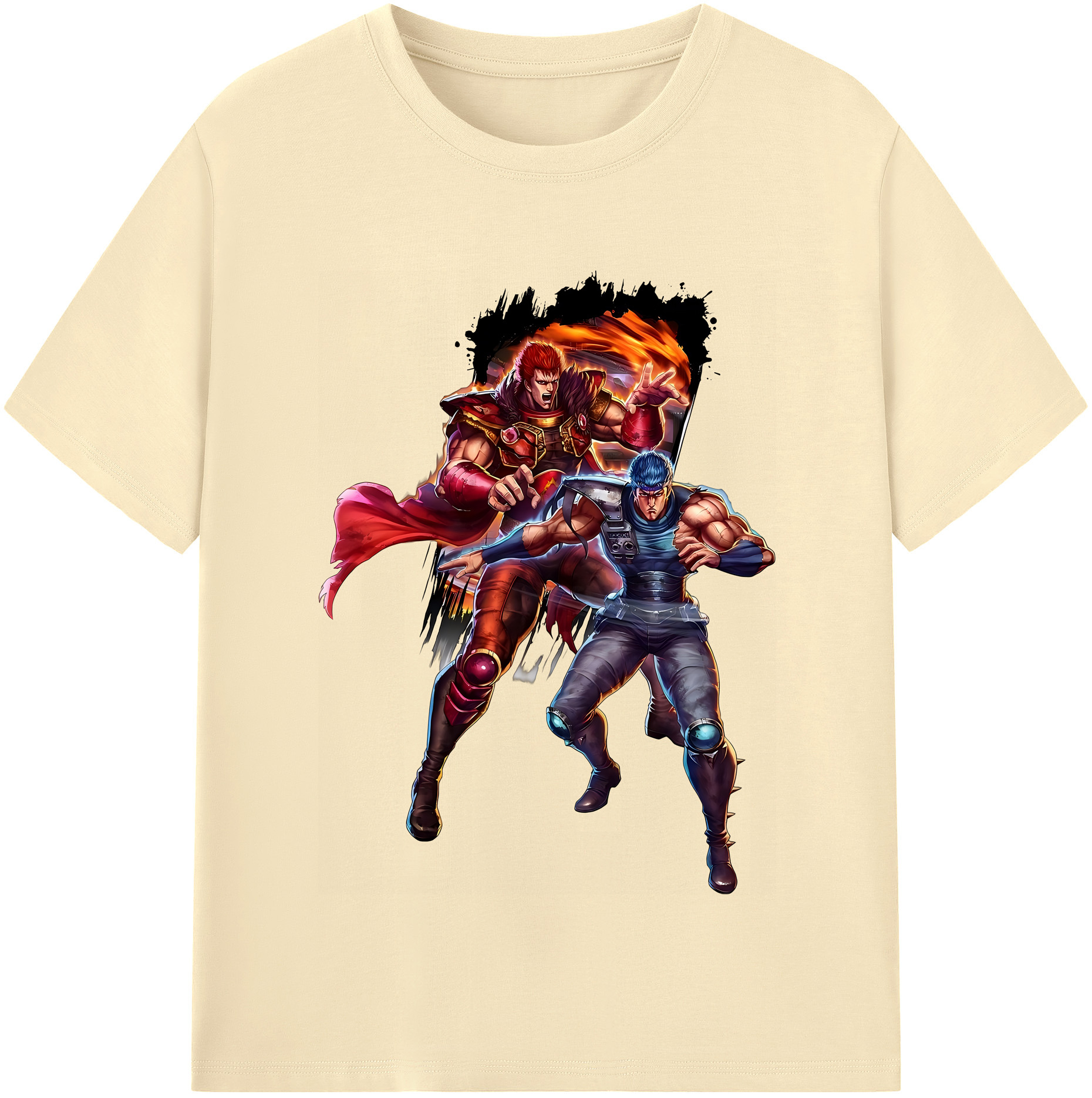 （画像用） 北斗の拳 Fist of the North Star 綿100％半袖Tシャツ（フロントプリント）