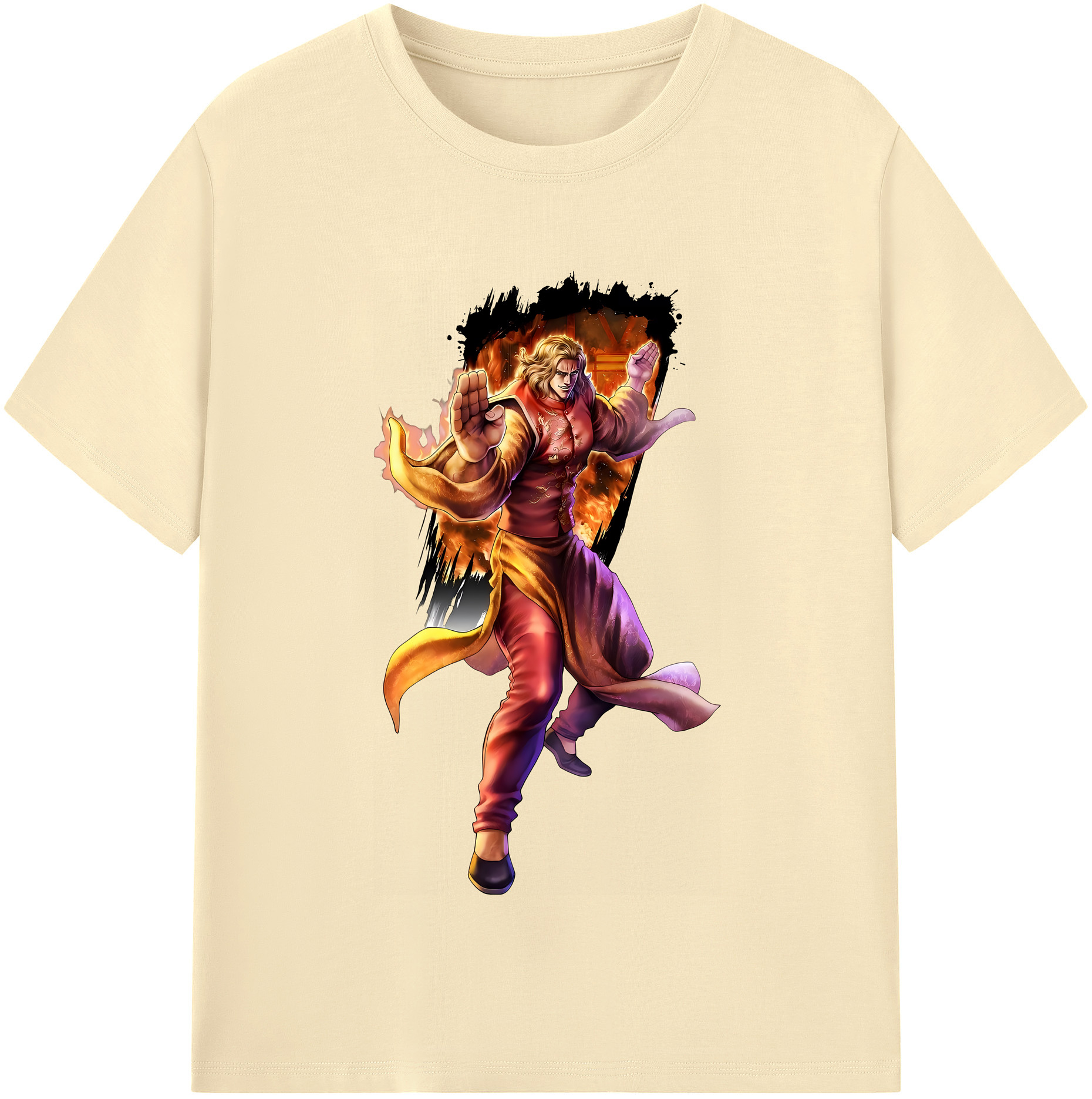 （画像用） 北斗の拳 Fist of the North Star 綿100％半袖Tシャツ（フロントプリント）