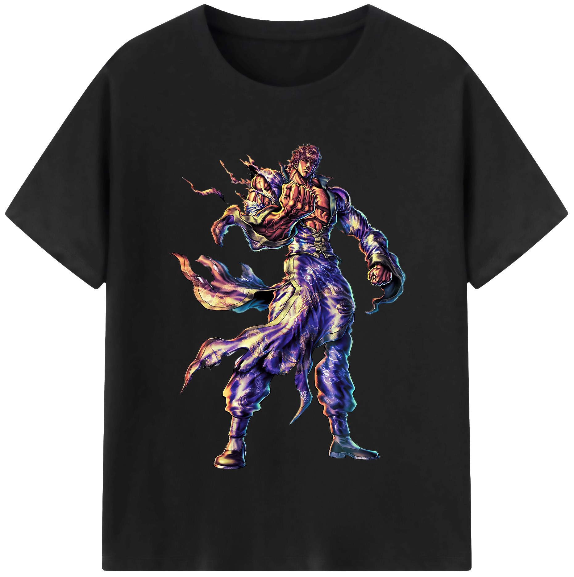 （画像用） 北斗の拳 Fist of the North Star 綿100％半袖Tシャツ（フロントプリント）