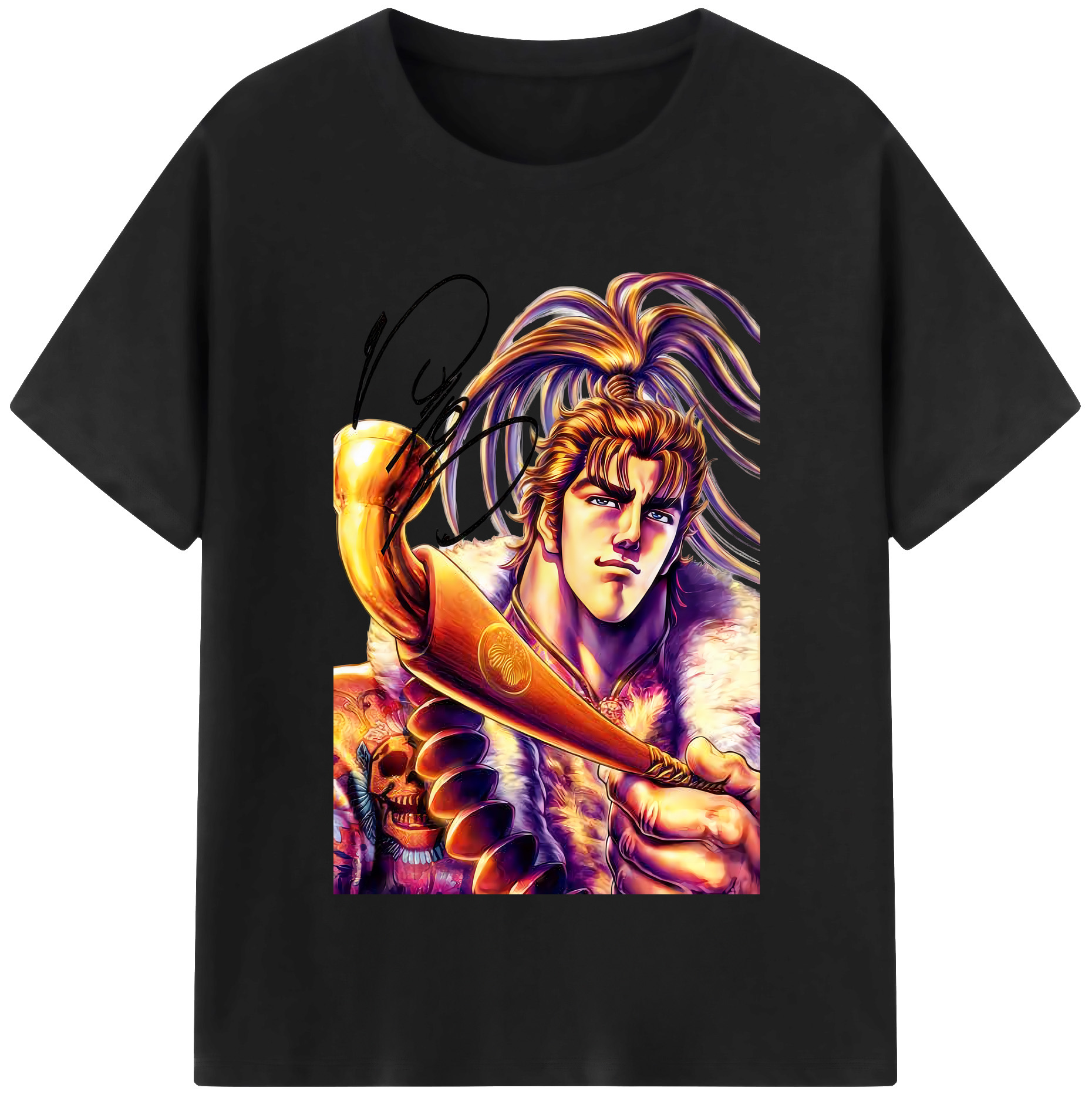 （画像用） 北斗の拳 Fist of the North Star 綿100％半袖Tシャツ（フロントプリント）
