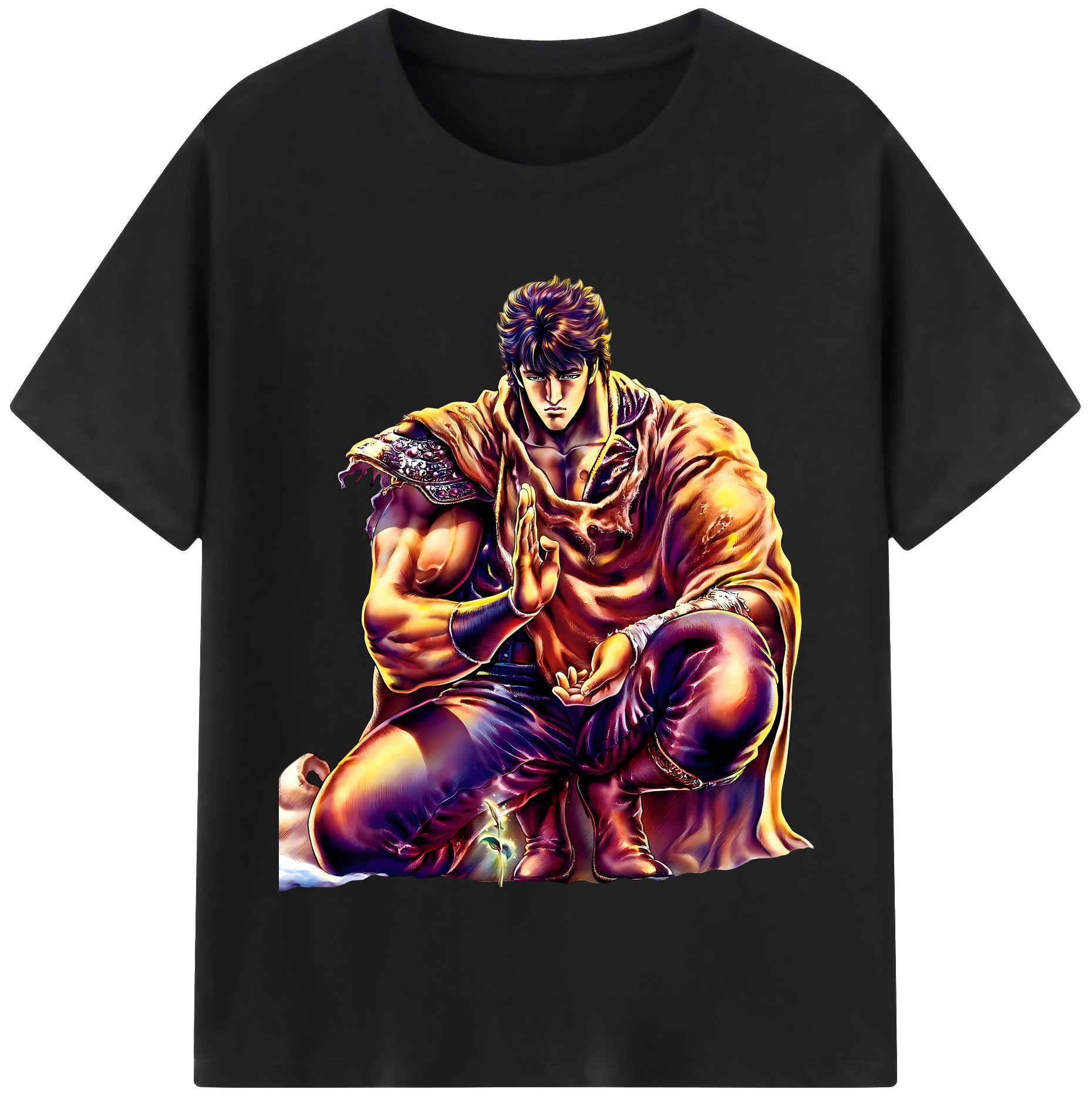 （画像用） 北斗の拳 Fist of the North Star 綿100％半袖Tシャツ（フロントプリント）