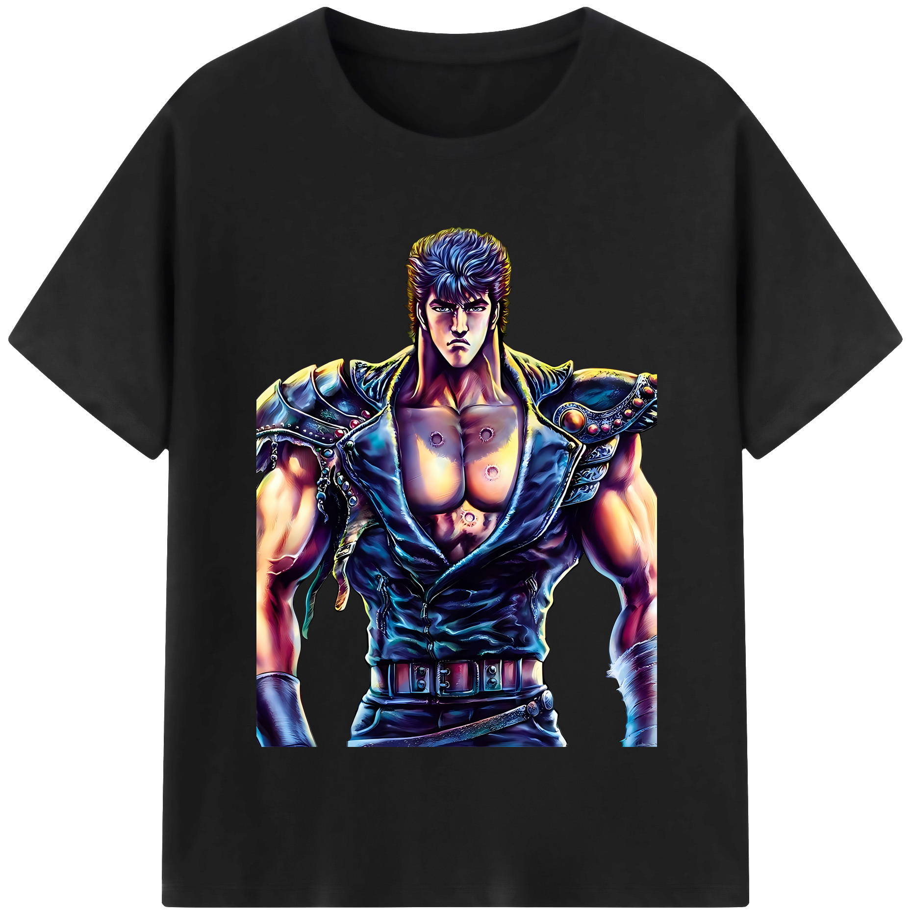 （画像用） 北斗の拳 Fist of the North Star 綿100％半袖Tシャツ（フロントプリント）