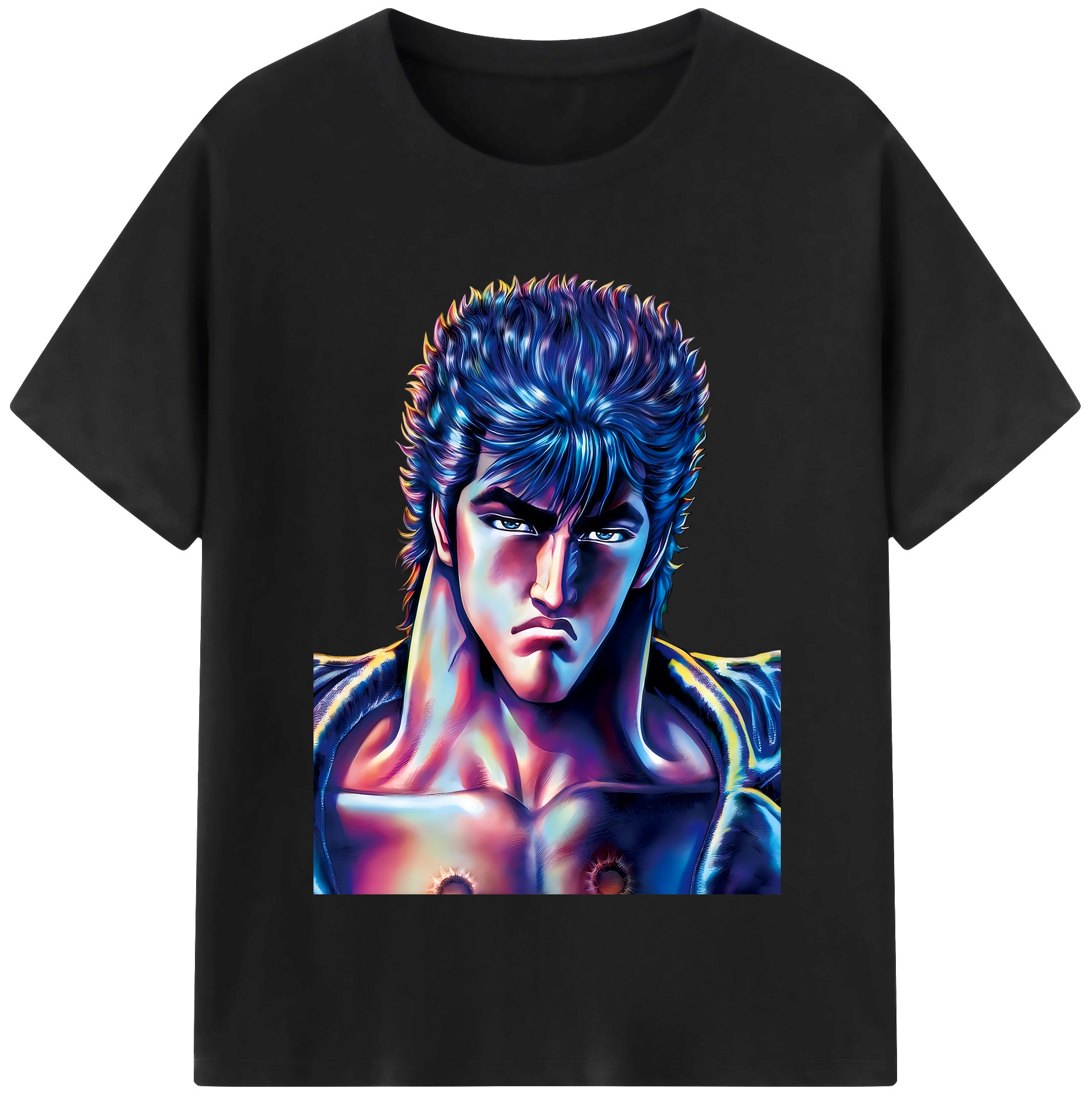 （画像用） 北斗の拳 Fist of the North Star 綿100％半袖Tシャツ（フロントプリント）
