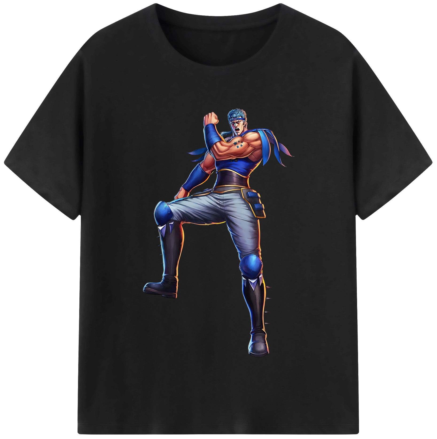 （画像用） 北斗の拳 Fist of the North Star 綿100％半袖Tシャツ（フロントプリント）