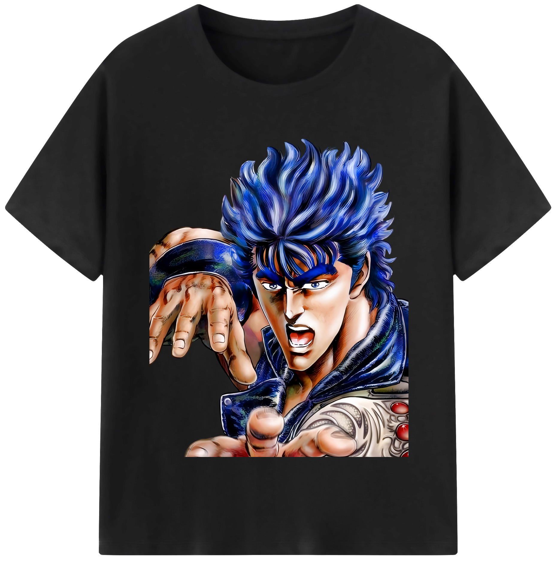 （画像用） 北斗の拳 Fist of the North Star 綿100％半袖Tシャツ（フロントプリント）