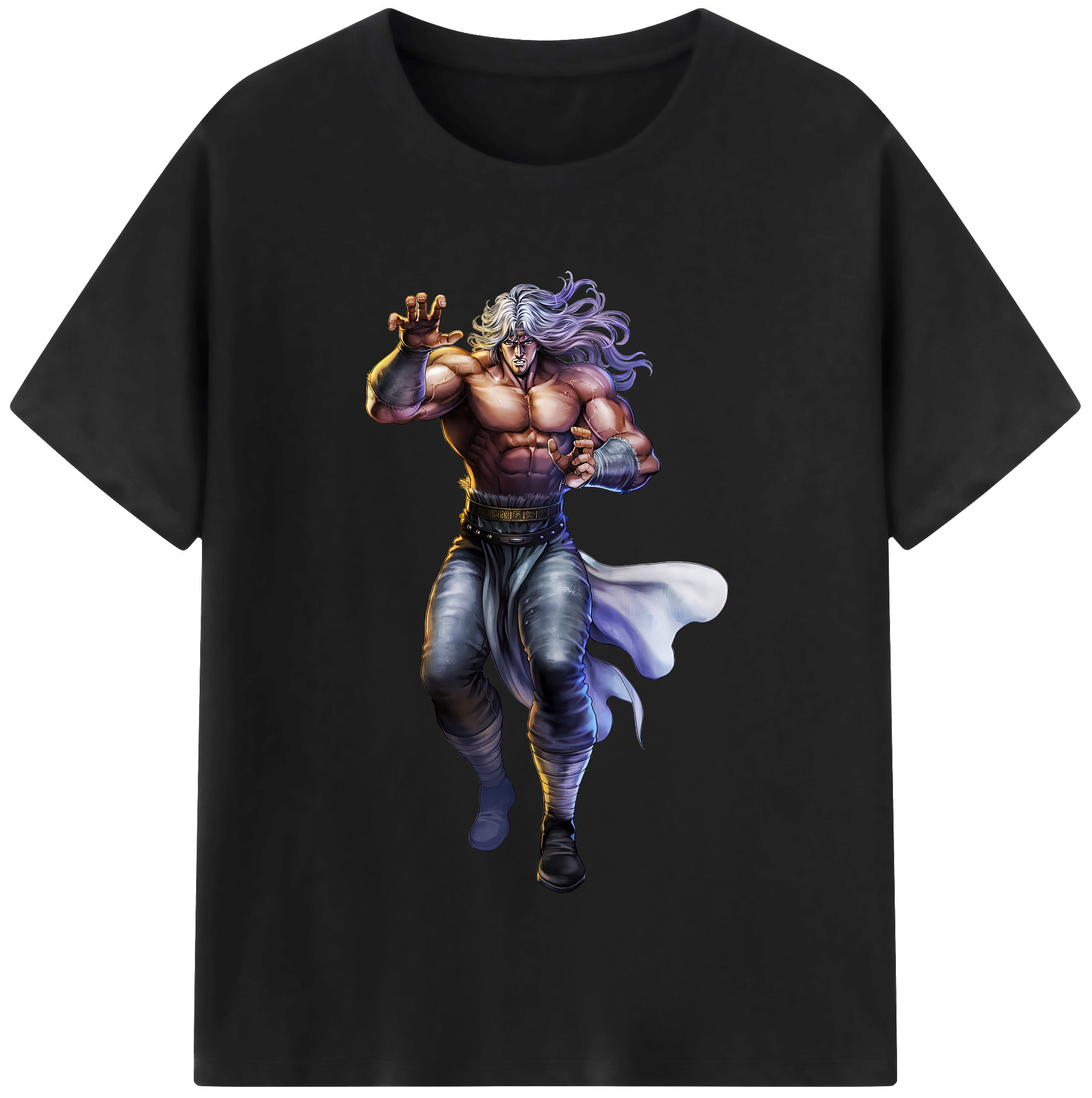 （画像用） 北斗の拳 Fist of the North Star 綿100％半袖Tシャツ（フロントプリント）