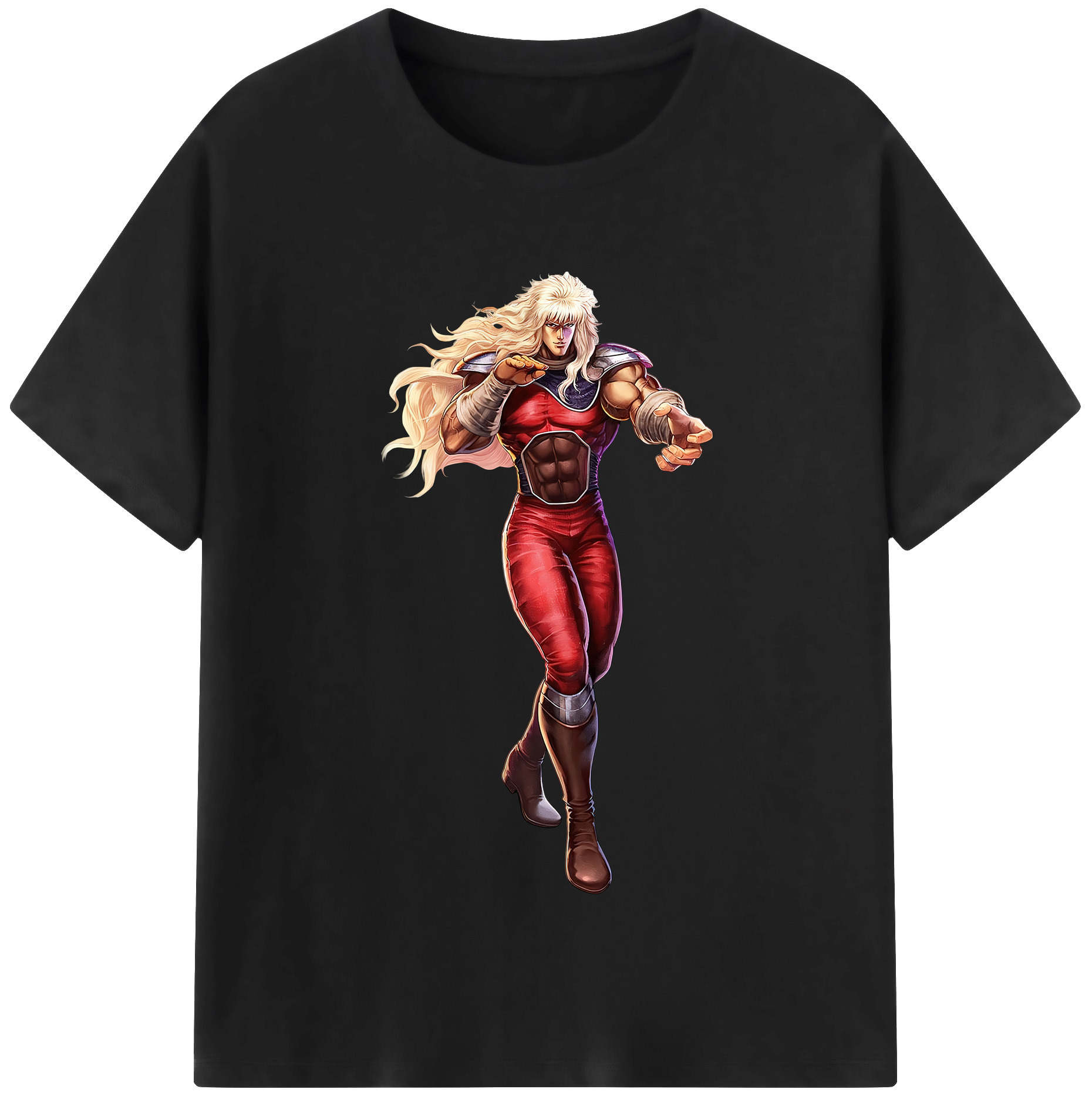 （画像用） 北斗の拳 Fist of the North Star 綿100％半袖Tシャツ（フロントプリント）
