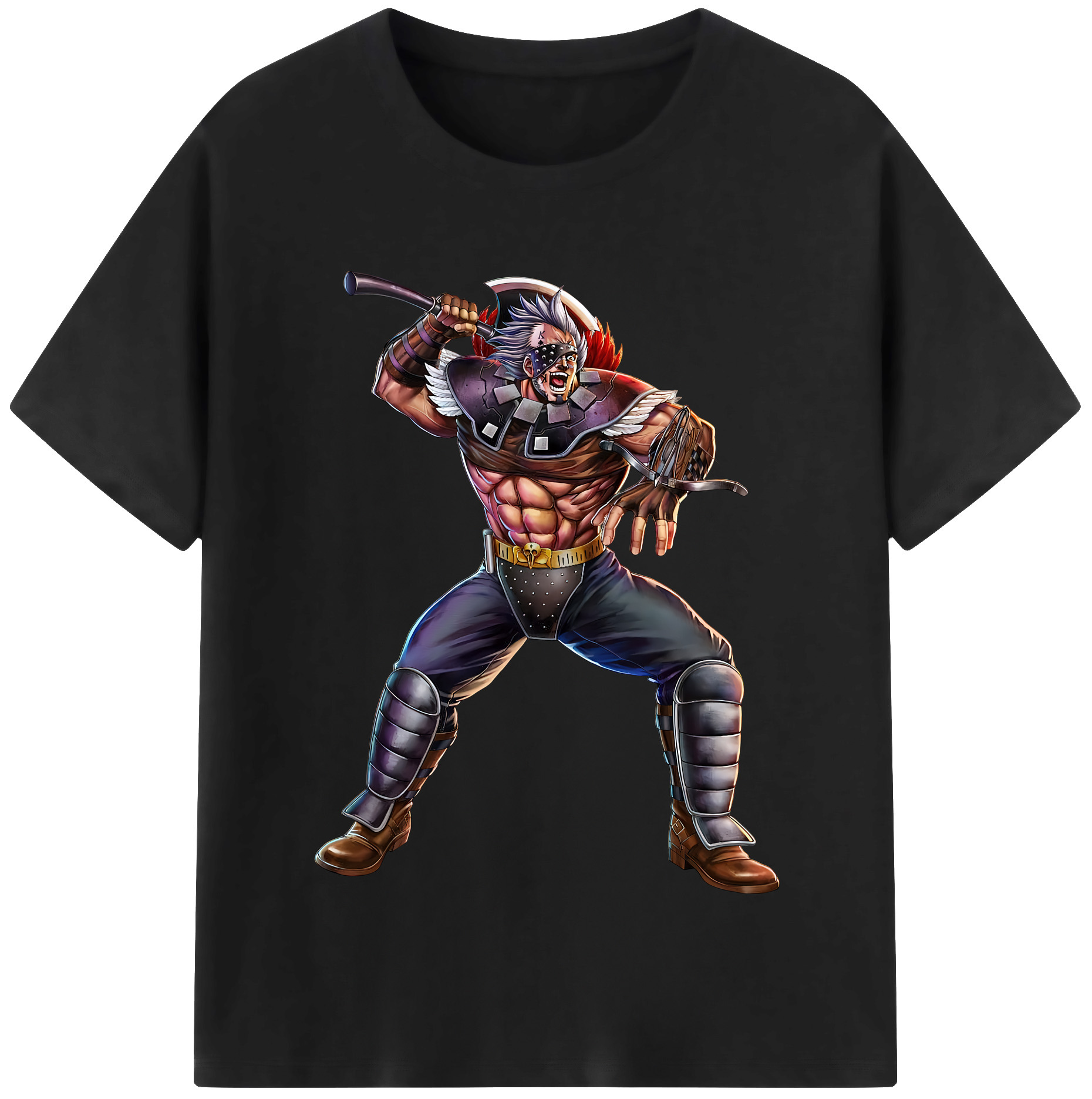 （画像用） 北斗の拳 Fist of the North Star 綿100％半袖Tシャツ（フロントプリント）