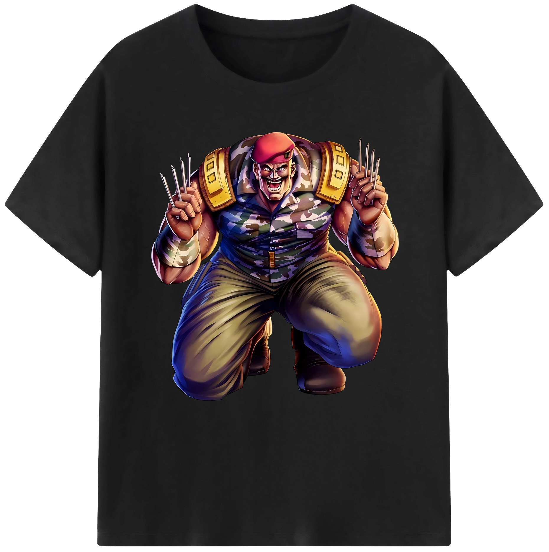 （画像用） 北斗の拳 Fist of the North Star 綿100％半袖Tシャツ（フロントプリント）