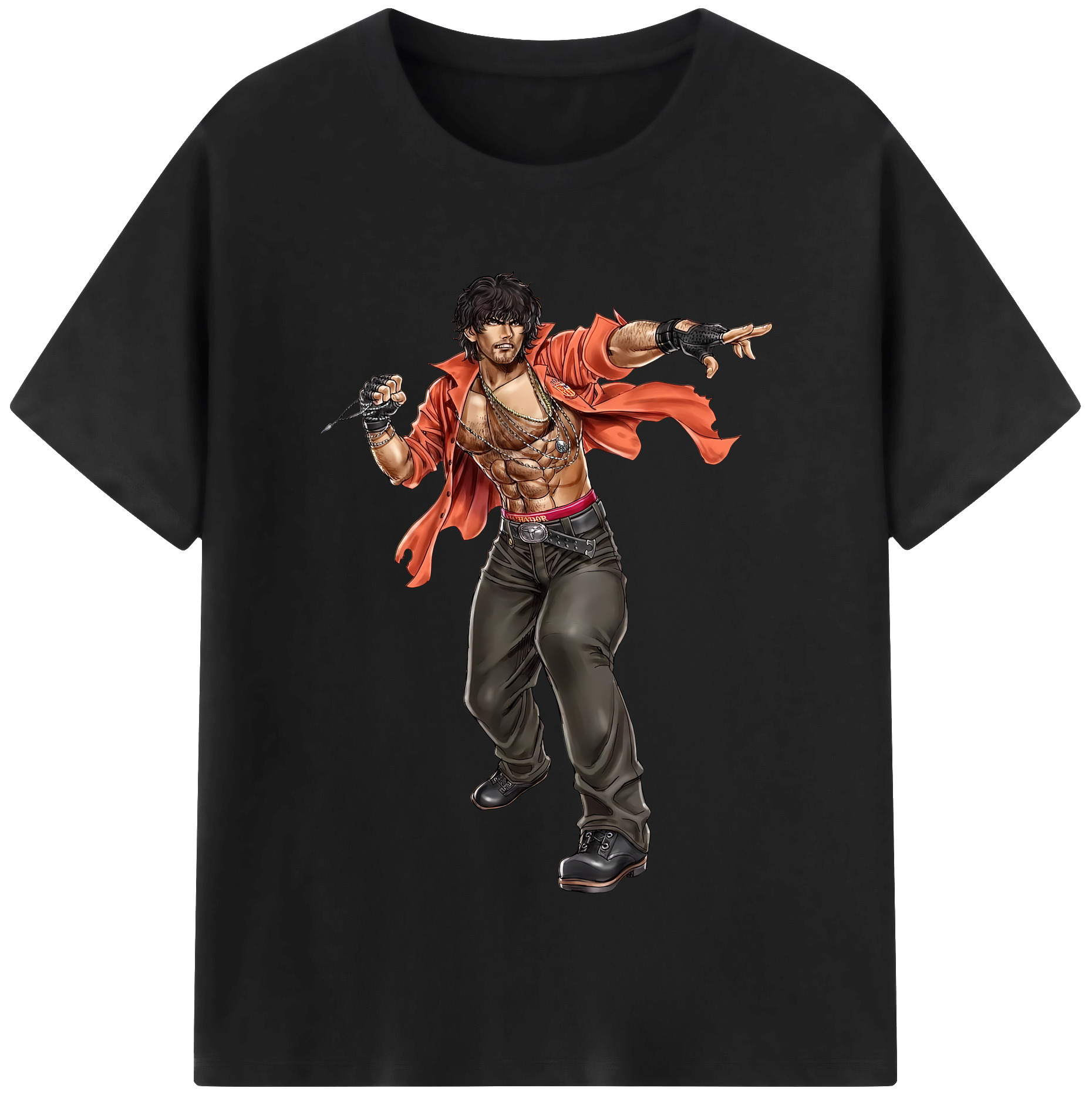 （画像用） 北斗の拳 Fist of the North Star 綿100％半袖Tシャツ（フロントプリント）