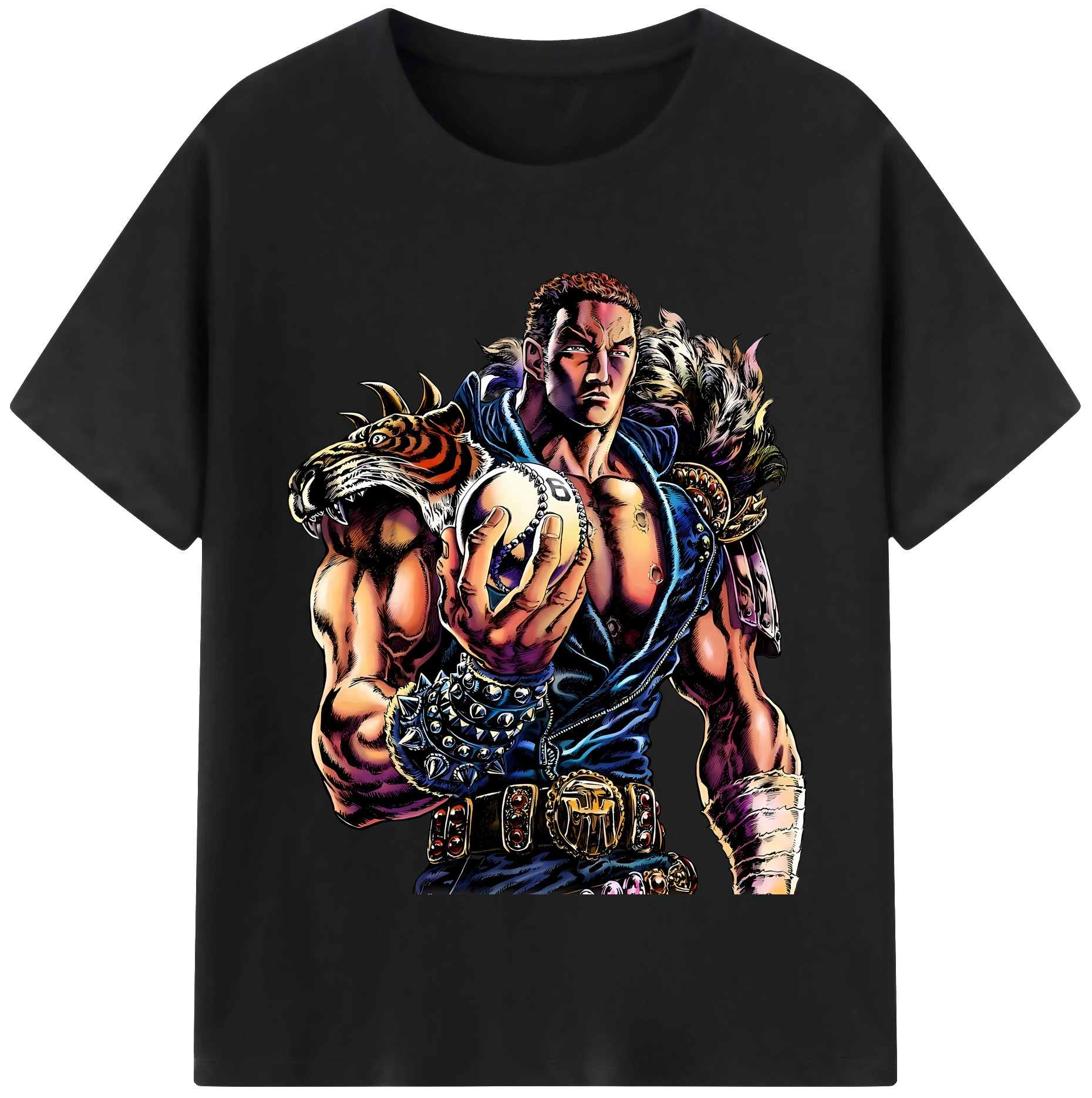 （画像用） 北斗の拳 Fist of the North Star 綿100％半袖Tシャツ（フロントプリント）