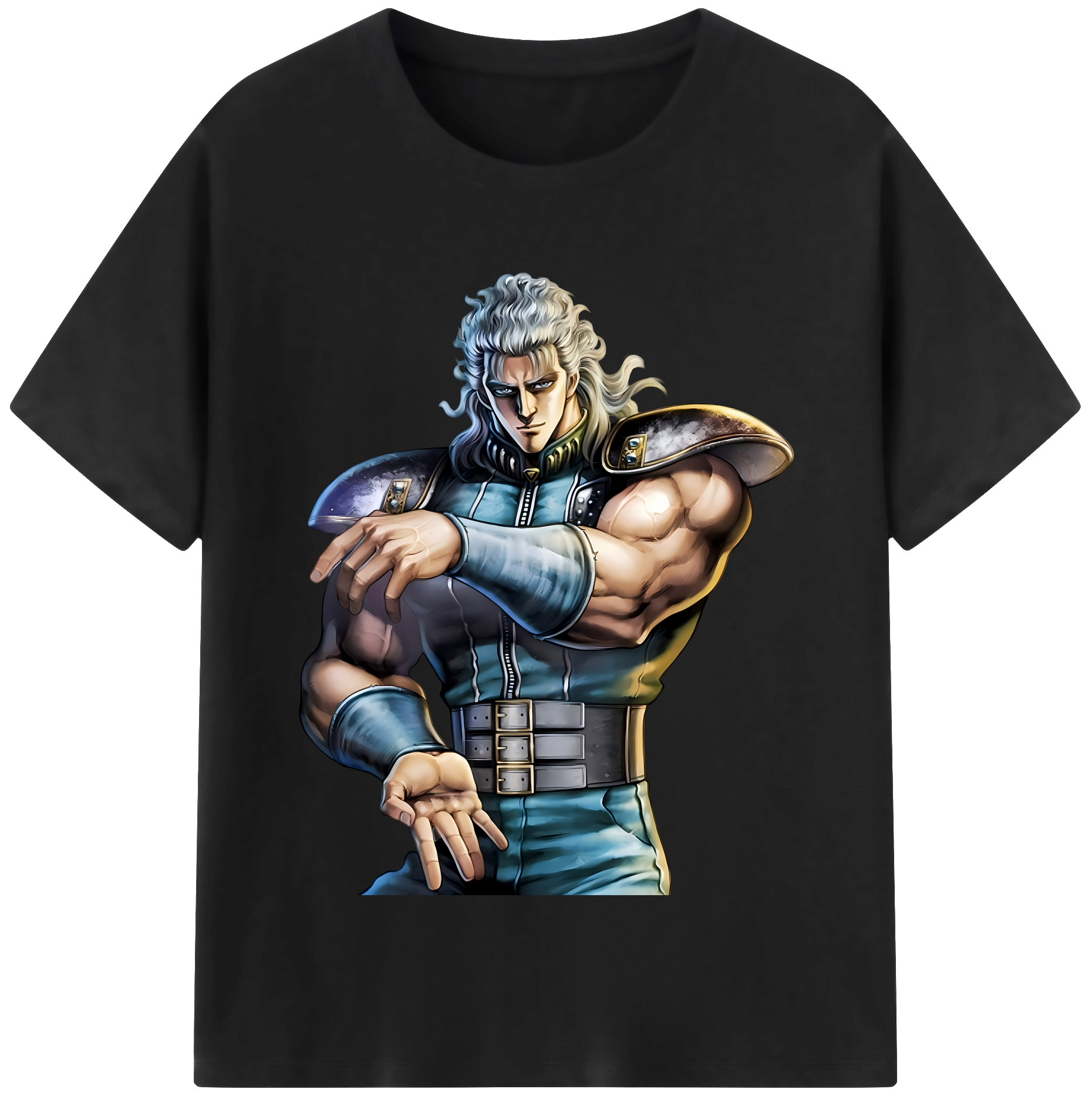 （画像用） 北斗の拳 Fist of the North Star 綿100％半袖Tシャツ（フロントプリント）