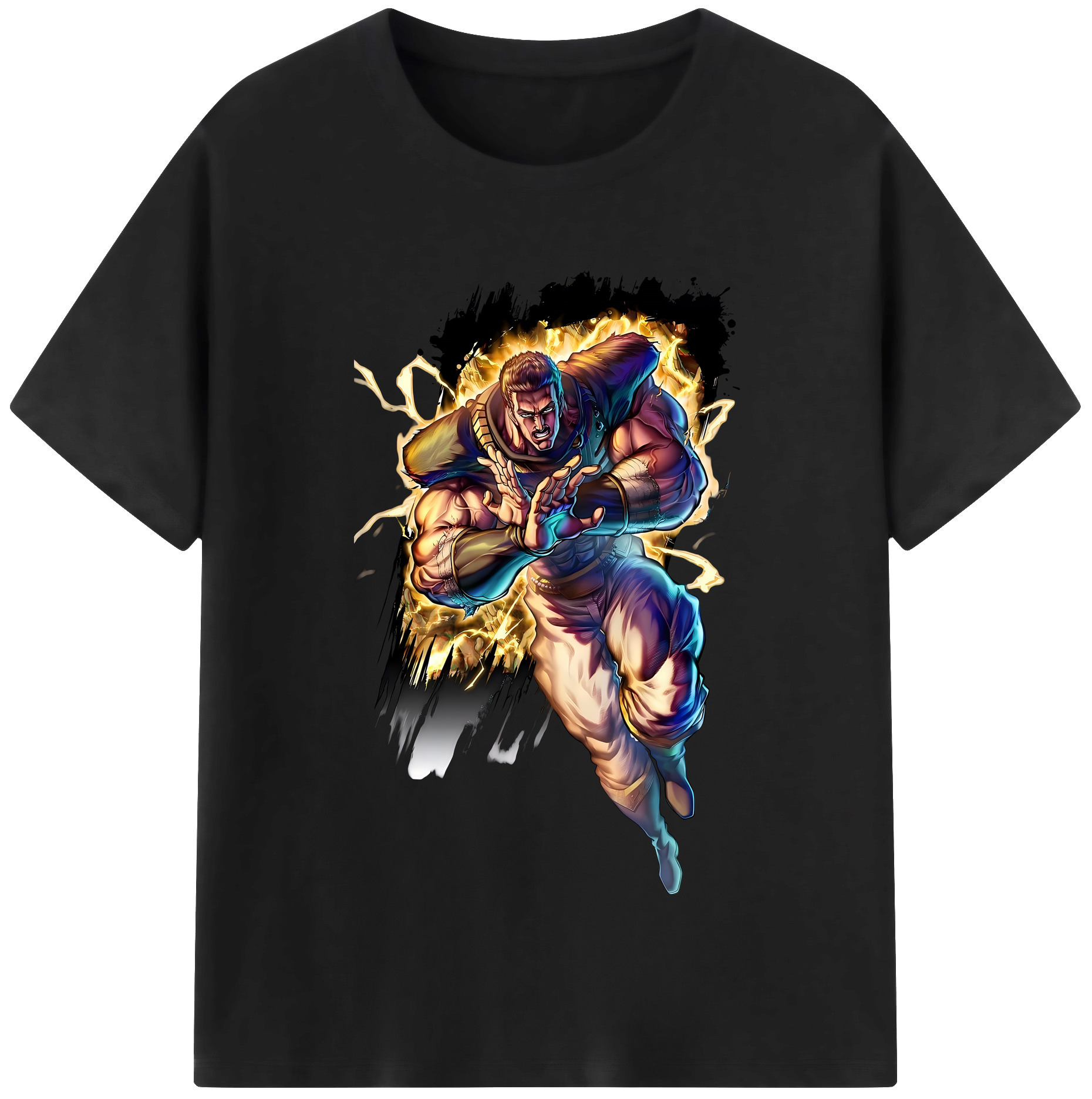 （画像用） 北斗の拳 Fist of the North Star 綿100％半袖Tシャツ（フロントプリント）