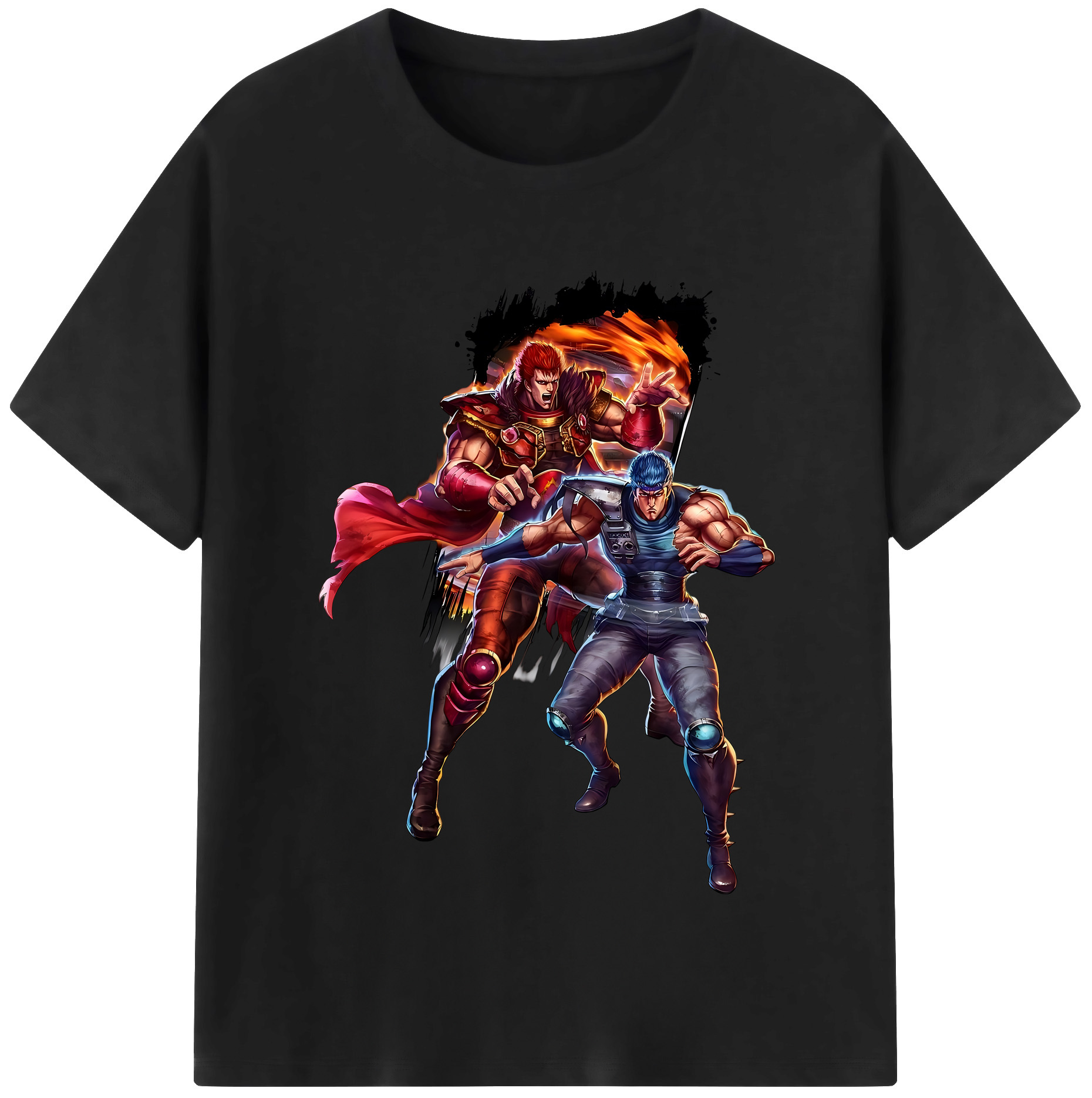 （画像用） 北斗の拳 Fist of the North Star 綿100％半袖Tシャツ（フロントプリント）