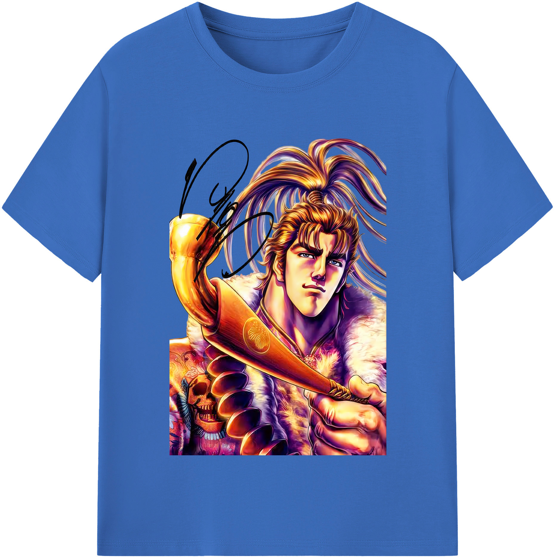 （画像用） 北斗の拳 Fist of the North Star 綿100％半袖Tシャツ（フロントプリント）