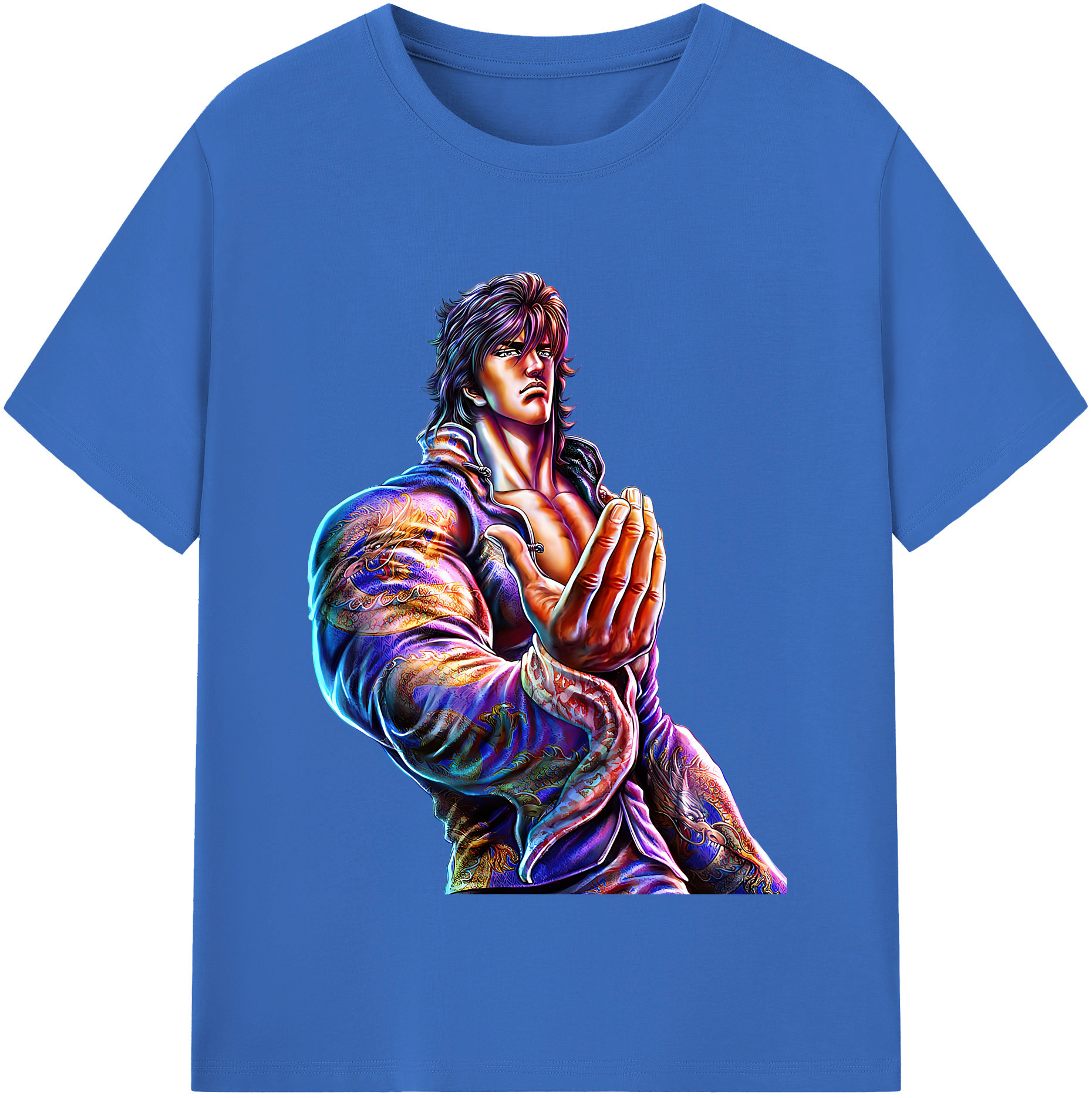 （画像用） 北斗の拳 Fist of the North Star 綿100％半袖Tシャツ（フロントプリント）