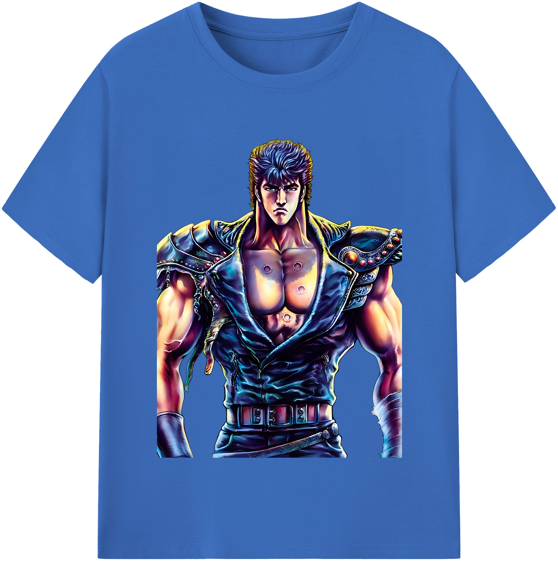 （画像用） 北斗の拳 Fist of the North Star 綿100％半袖Tシャツ（フロントプリント）