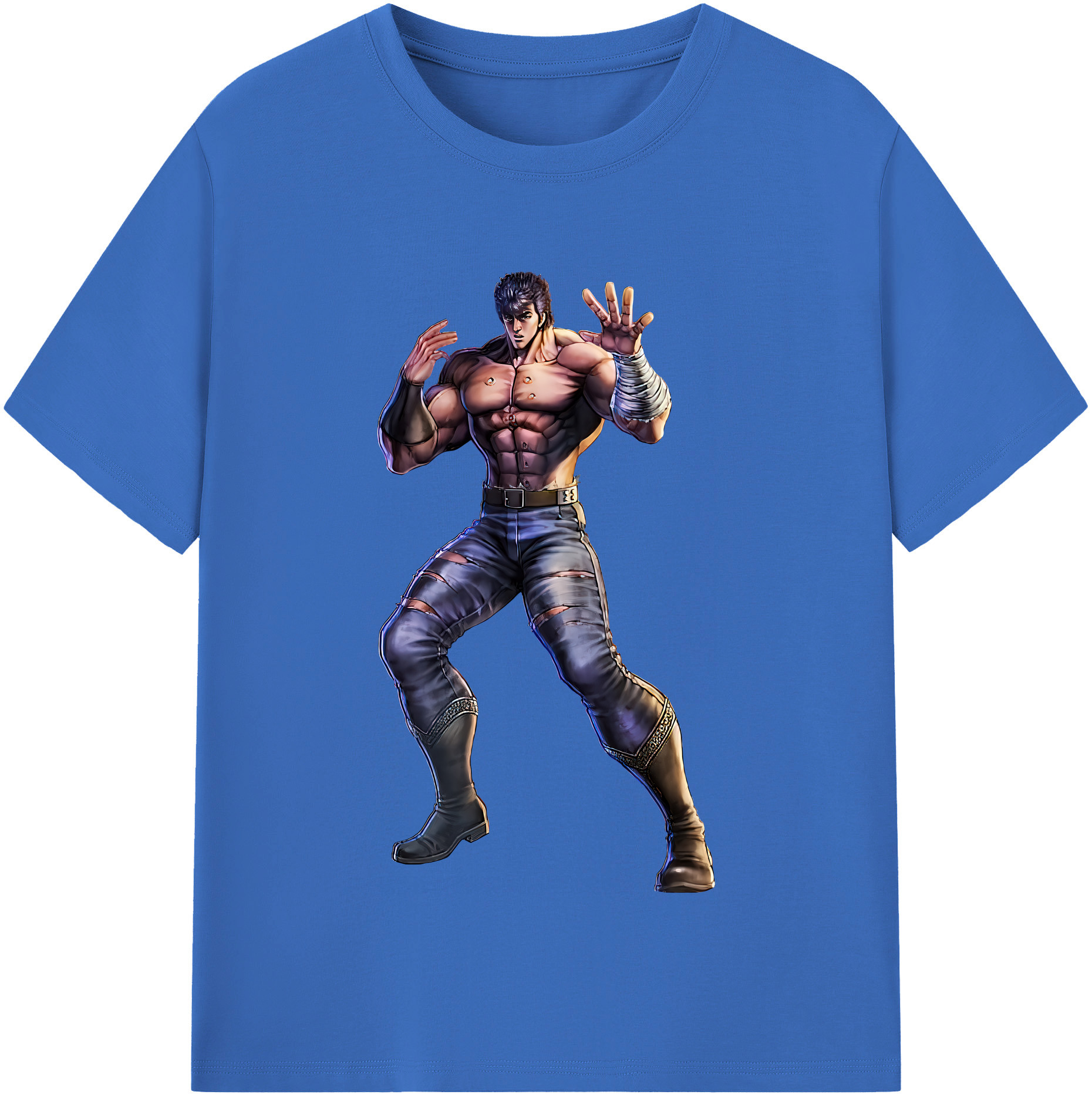 （画像用） 北斗の拳 Fist of the North Star 綿100％半袖Tシャツ（フロントプリント）