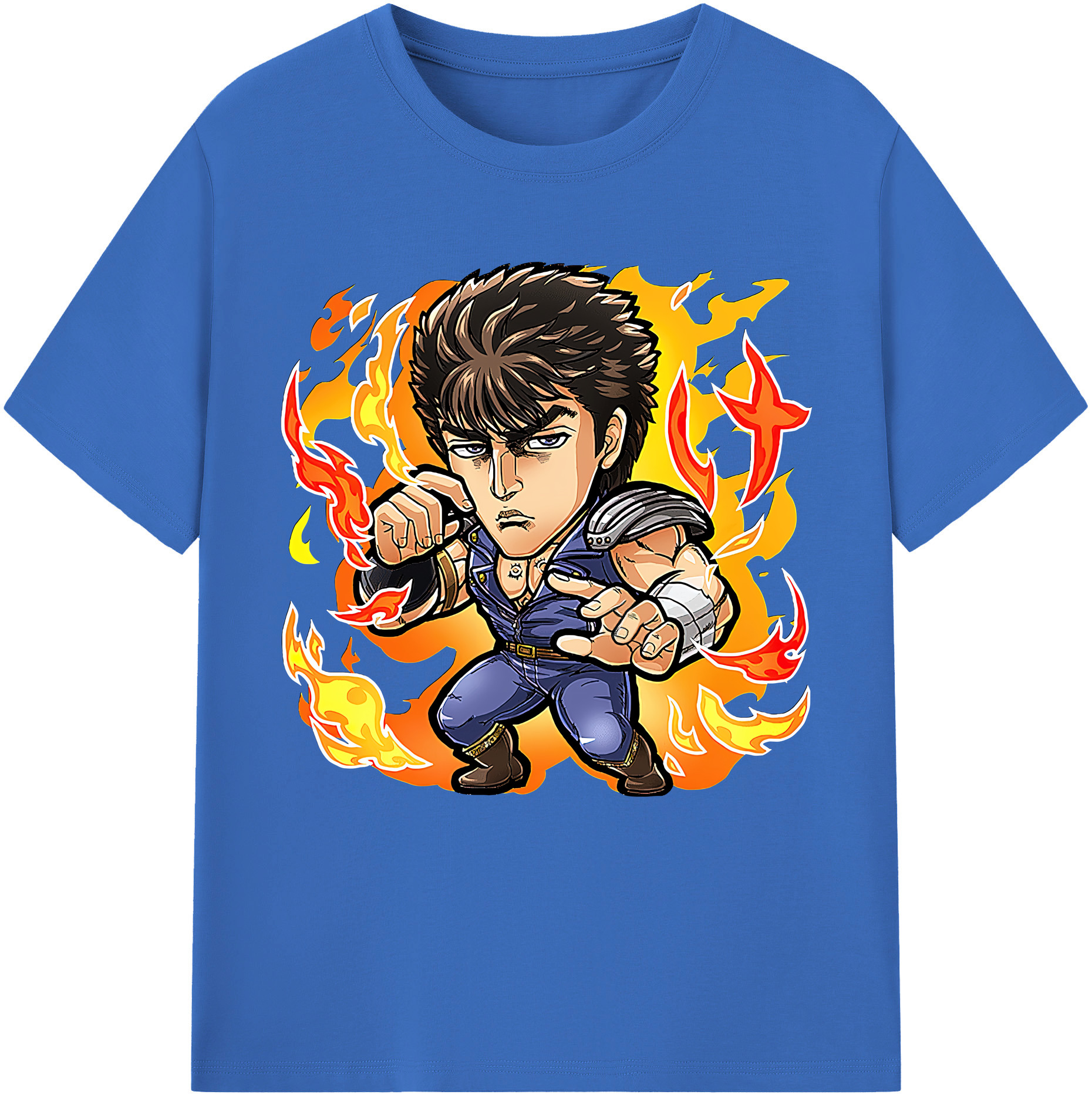 （画像用） 北斗の拳 Fist of the North Star 綿100％半袖Tシャツ（フロントプリント）