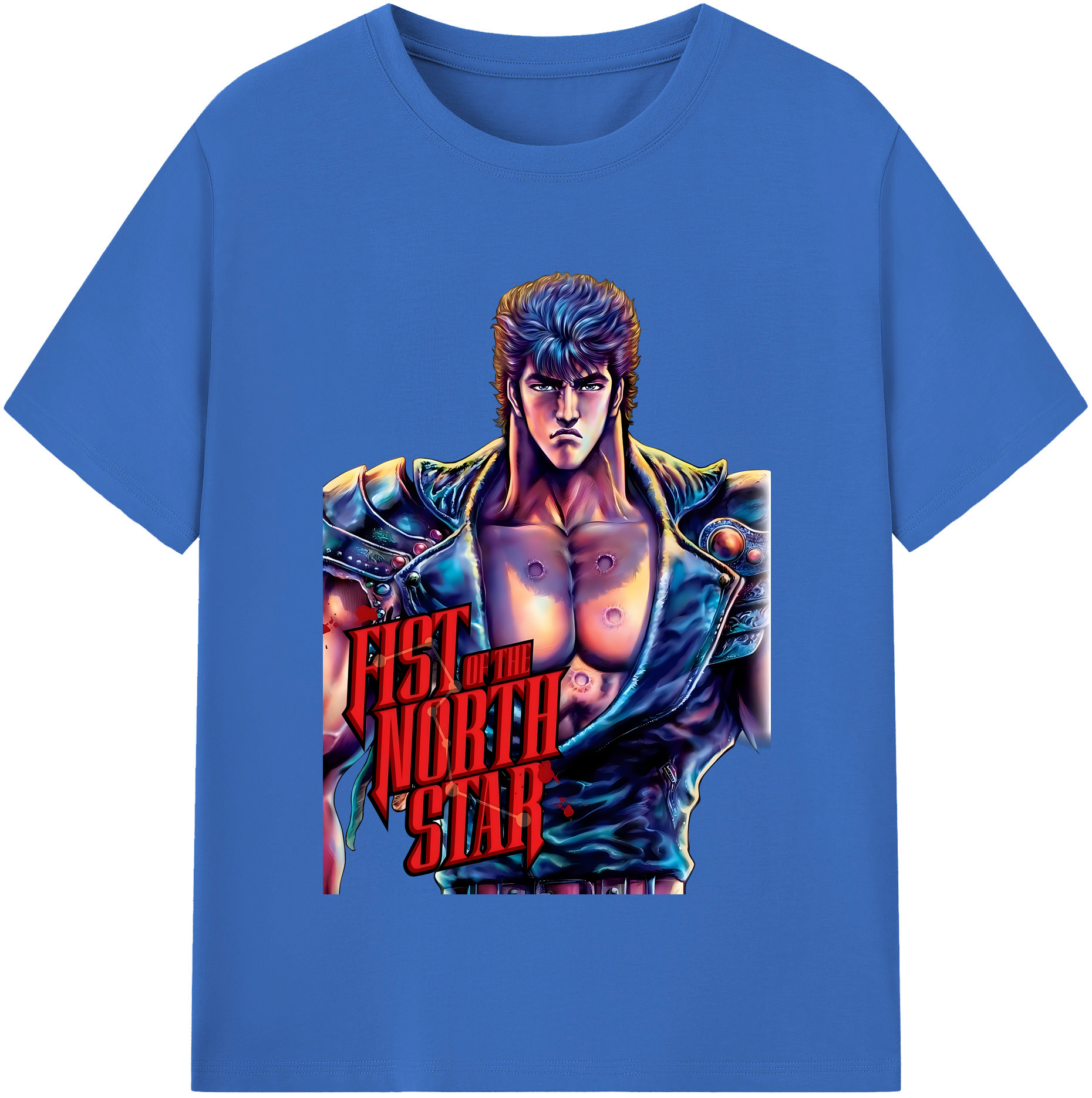 （画像用） 北斗の拳 Fist of the North Star 綿100％半袖Tシャツ（フロントプリント）