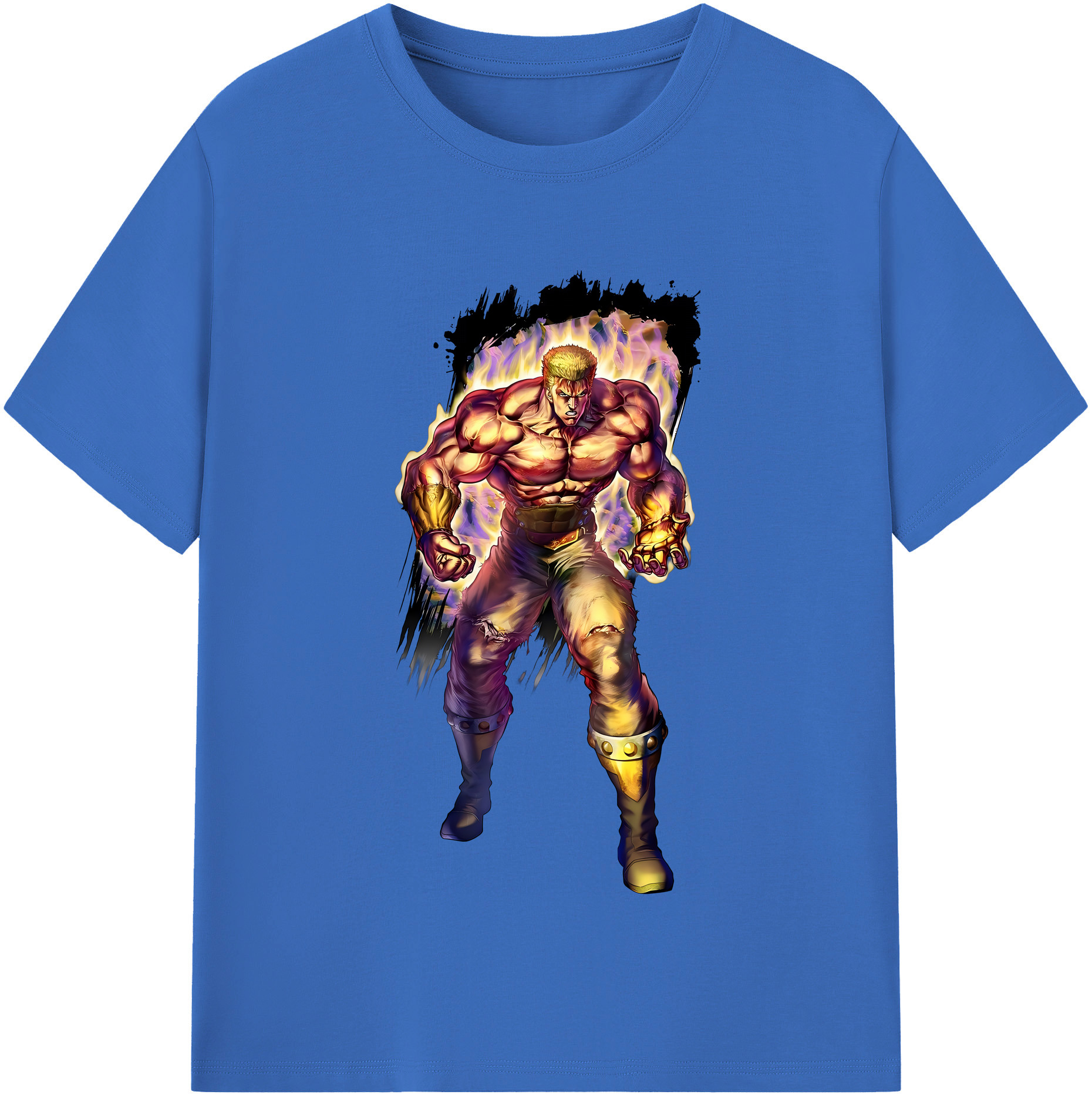 （画像用） 北斗の拳 Fist of the North Star 綿100％半袖Tシャツ（フロントプリント）