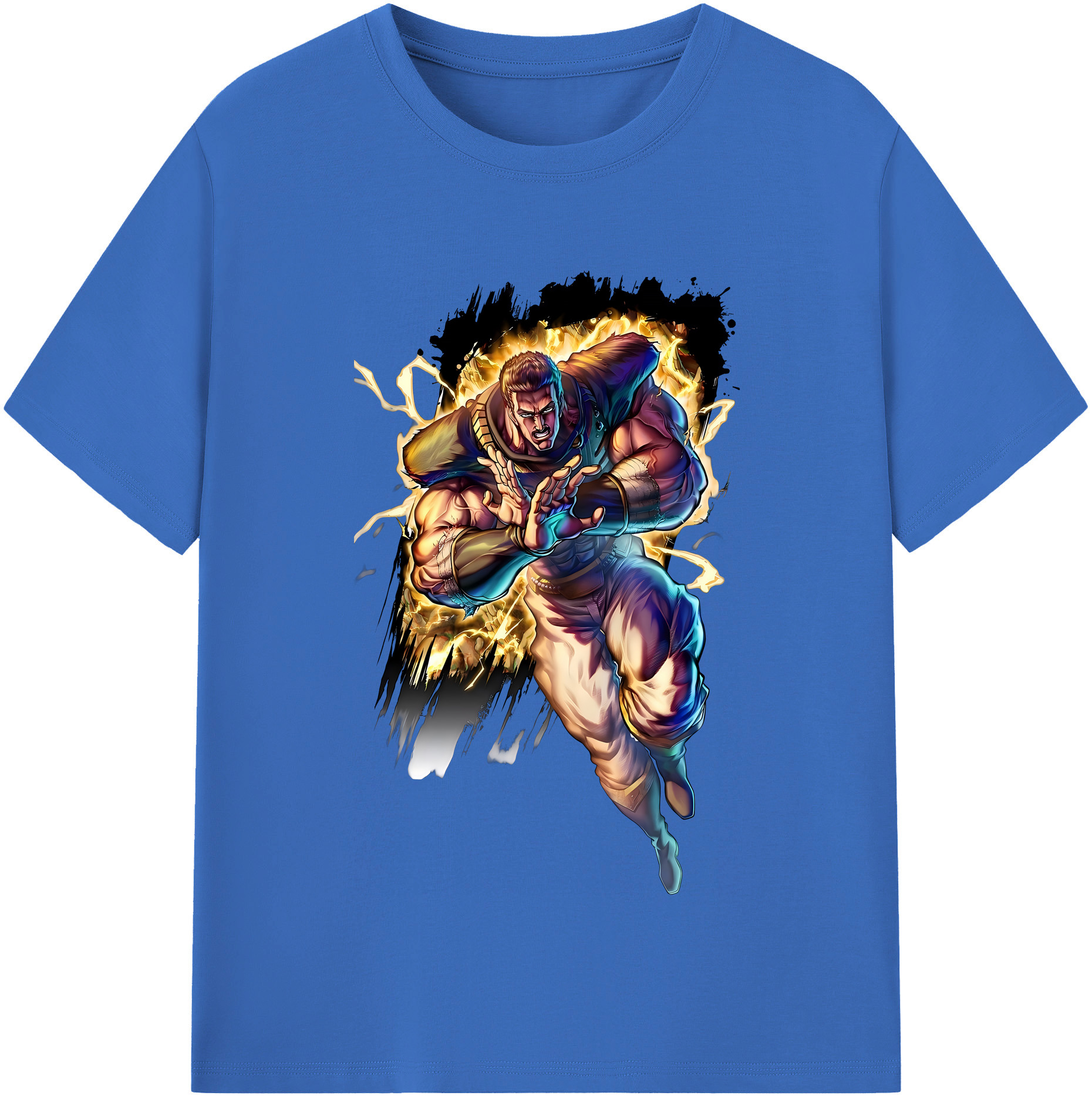 （画像用） 北斗の拳 Fist of the North Star 綿100％半袖Tシャツ（フロントプリント）