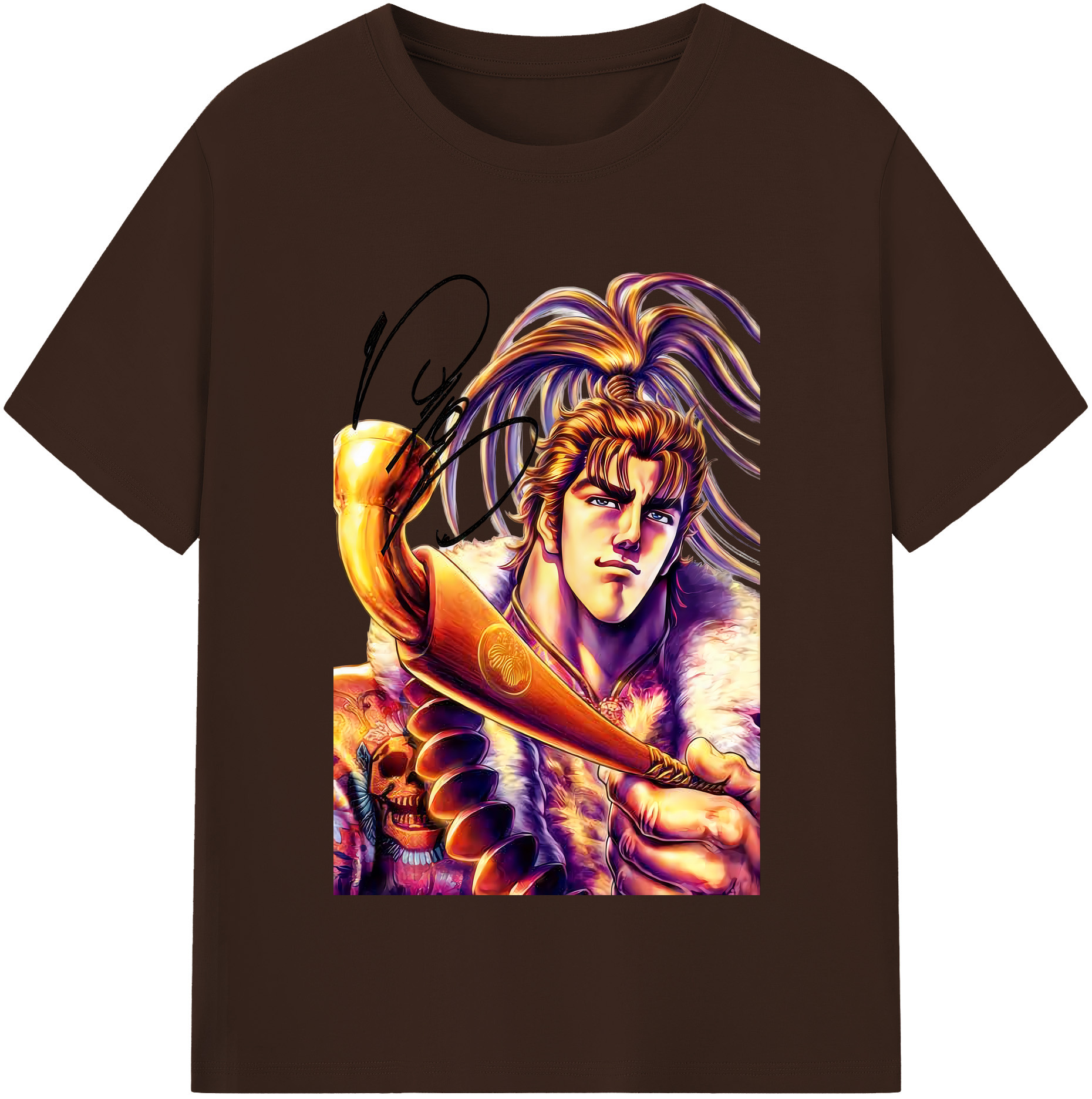 （画像用） 北斗の拳 Fist of the North Star 綿100％半袖Tシャツ（フロントプリント）