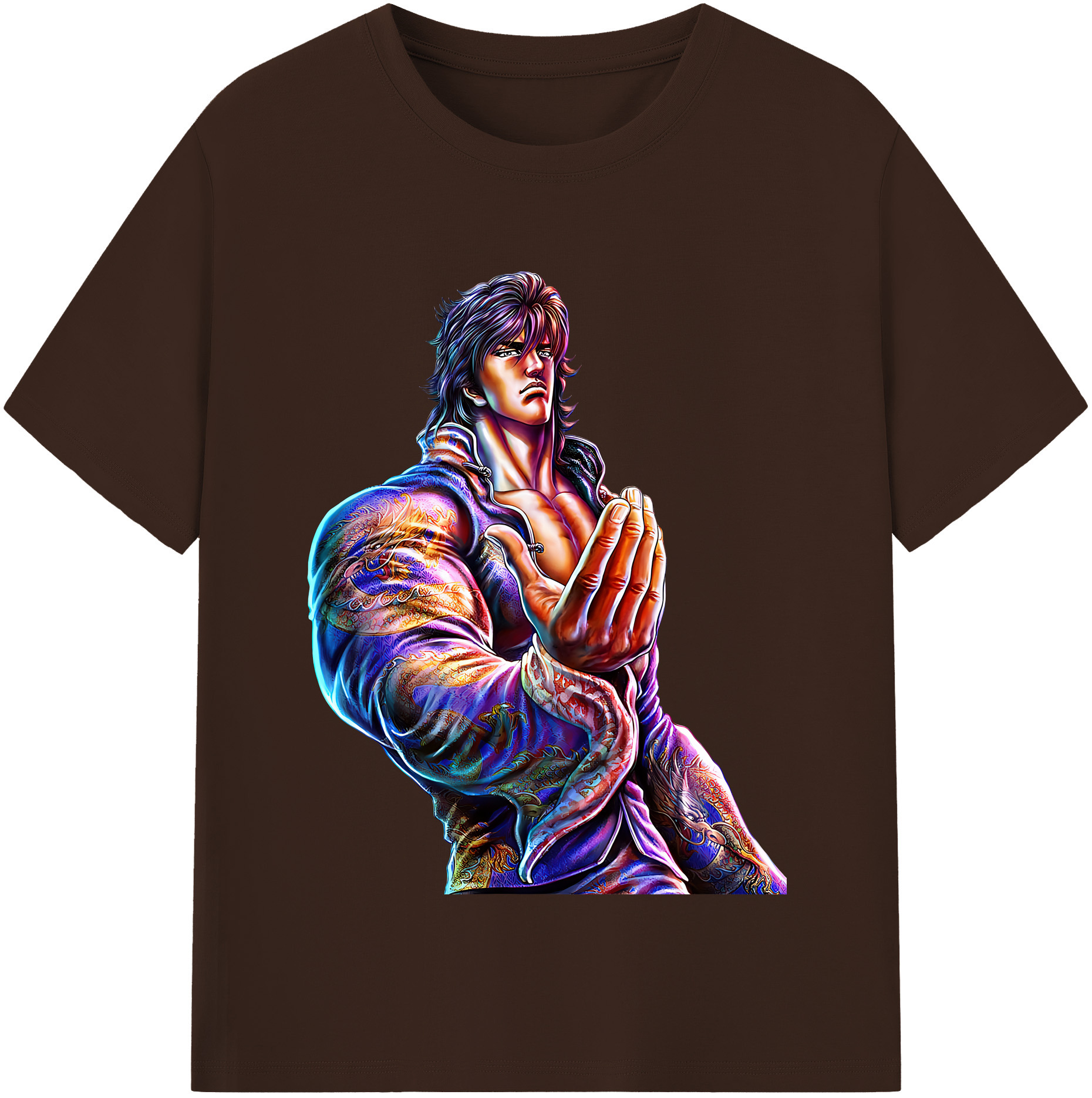 （画像用） 北斗の拳 Fist of the North Star 綿100％半袖Tシャツ（フロントプリント）