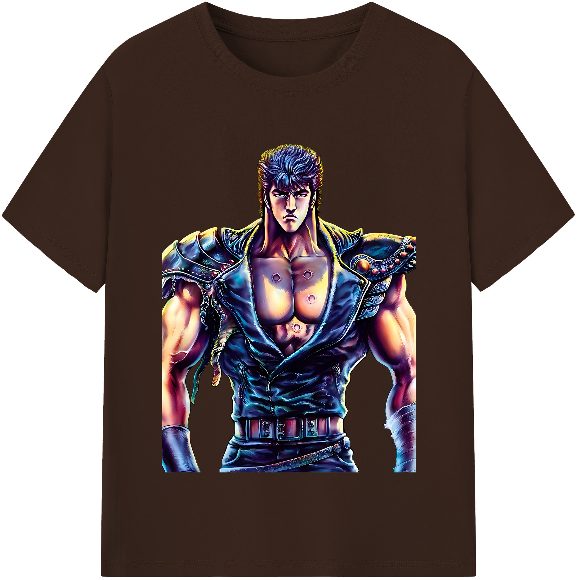 （画像用） 北斗の拳 Fist of the North Star 綿100％半袖Tシャツ（フロントプリント）