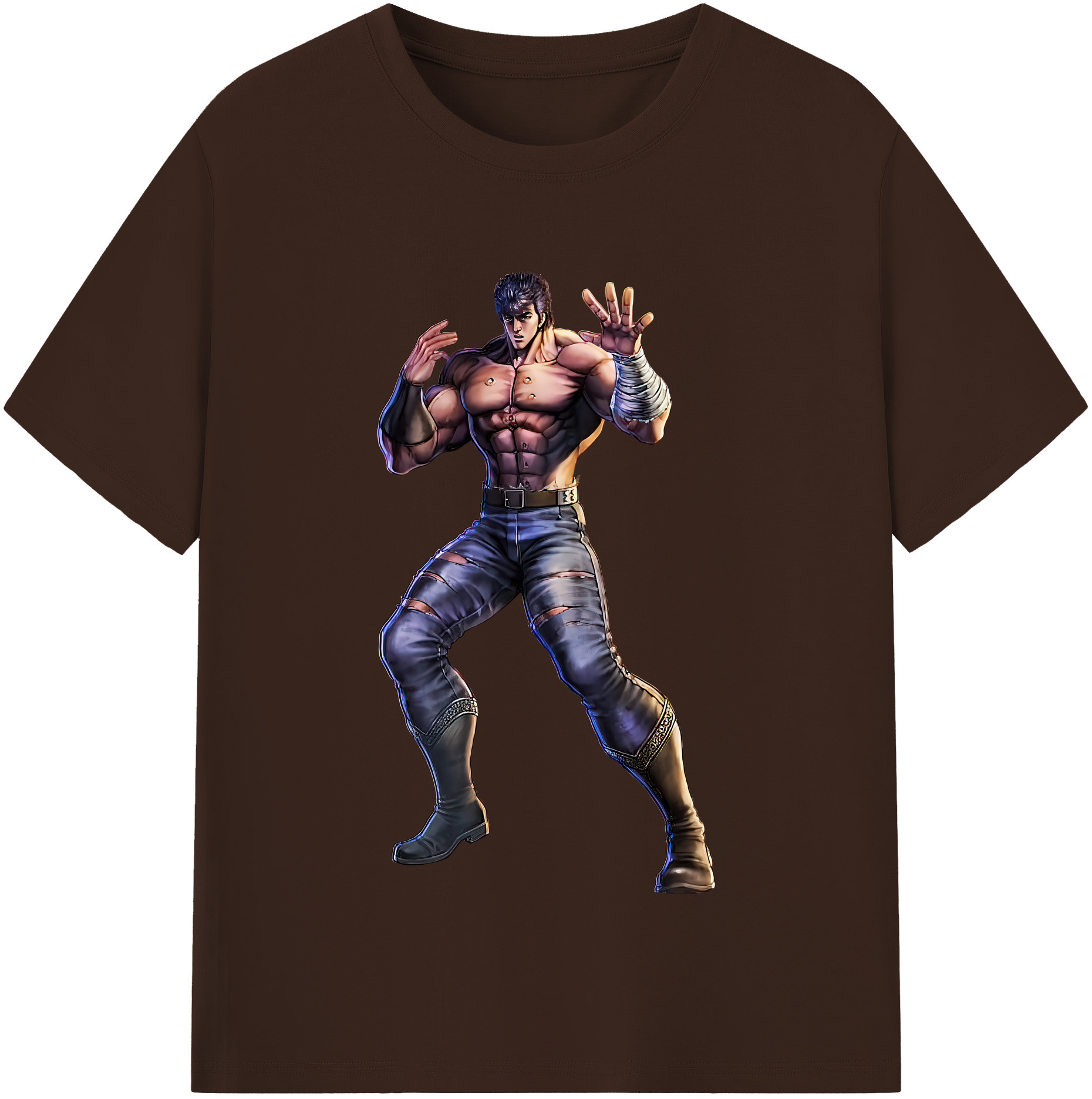 （画像用） 北斗の拳 Fist of the North Star 綿100％半袖Tシャツ（フロントプリント）