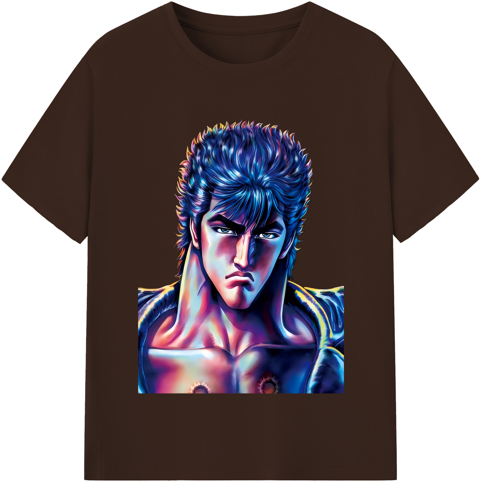 （画像用） 北斗の拳 Fist of the North Star 綿100％半袖Tシャツ（フロントプリント）