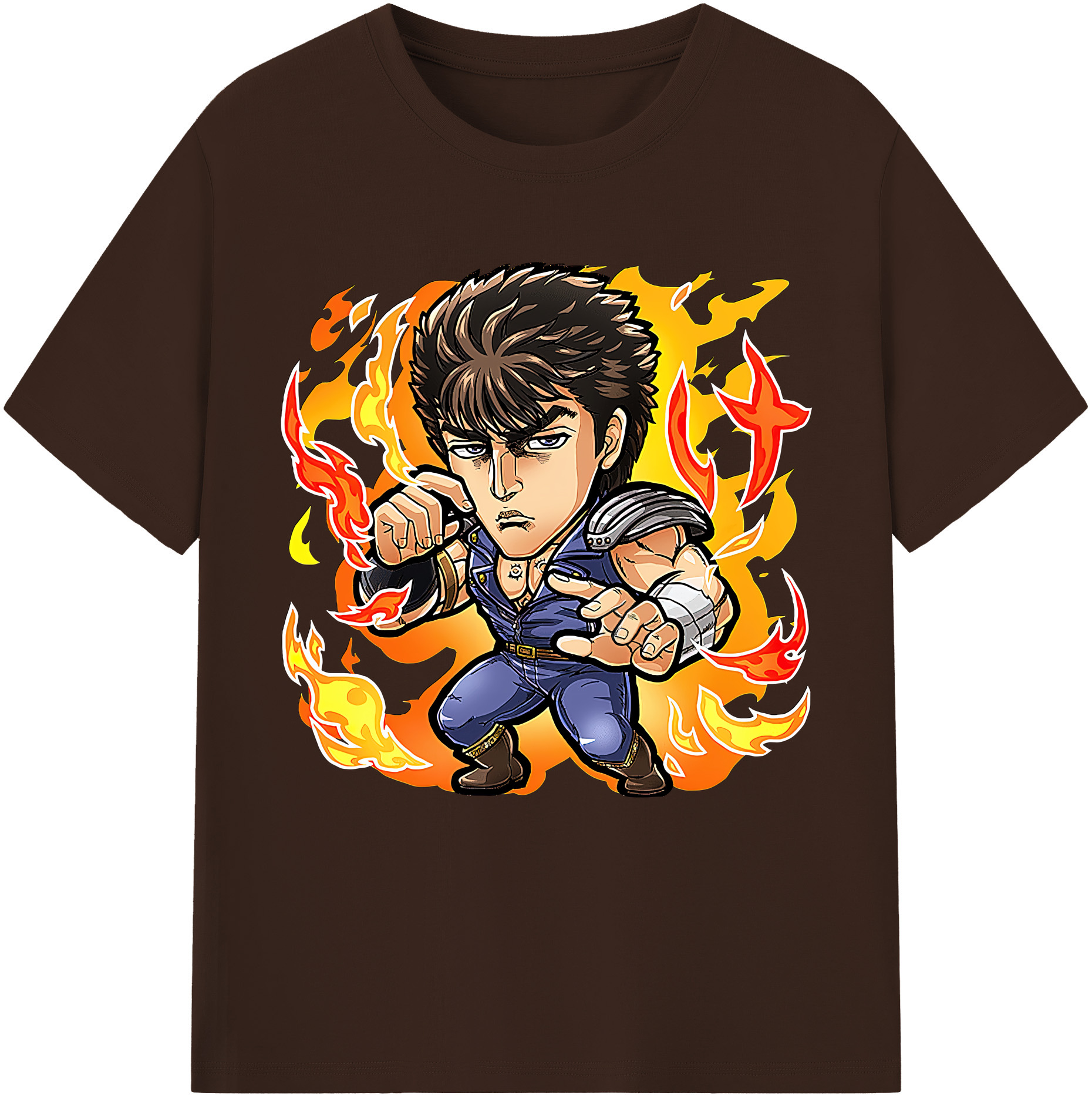（画像用） 北斗の拳 Fist of the North Star 綿100％半袖Tシャツ（フロントプリント）