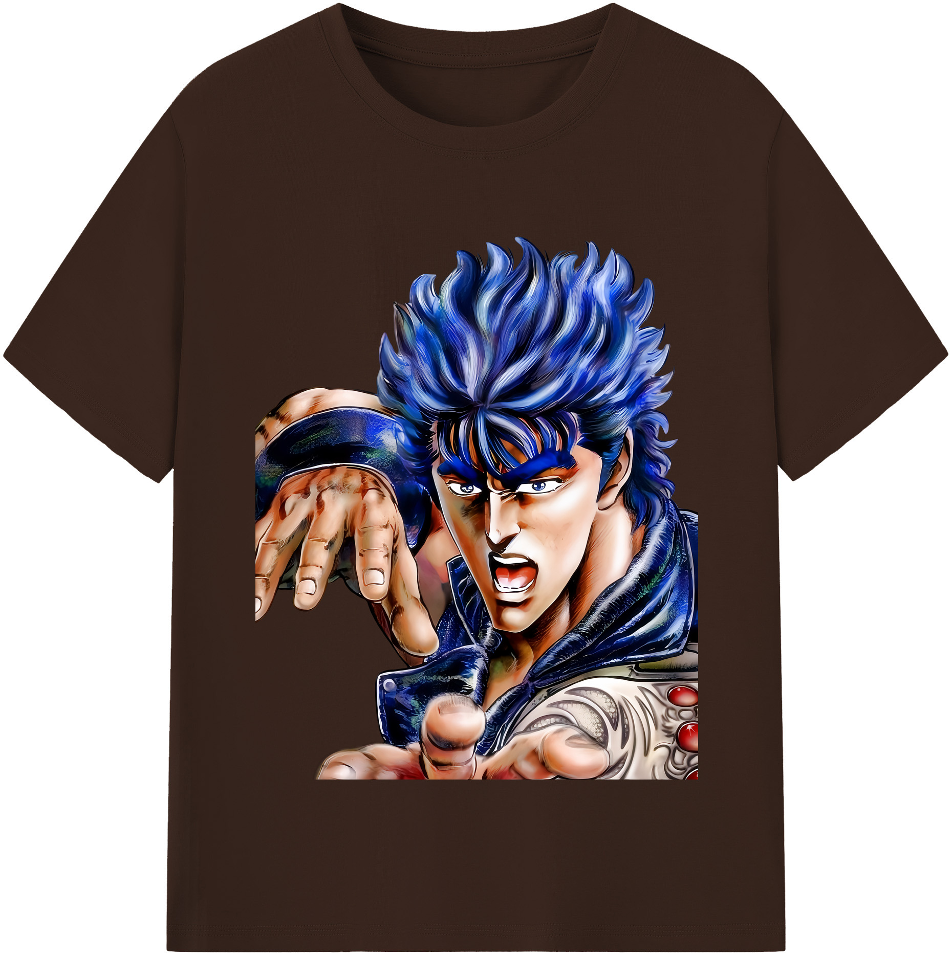 （画像用） 北斗の拳 Fist of the North Star 綿100％半袖Tシャツ（フロントプリント）