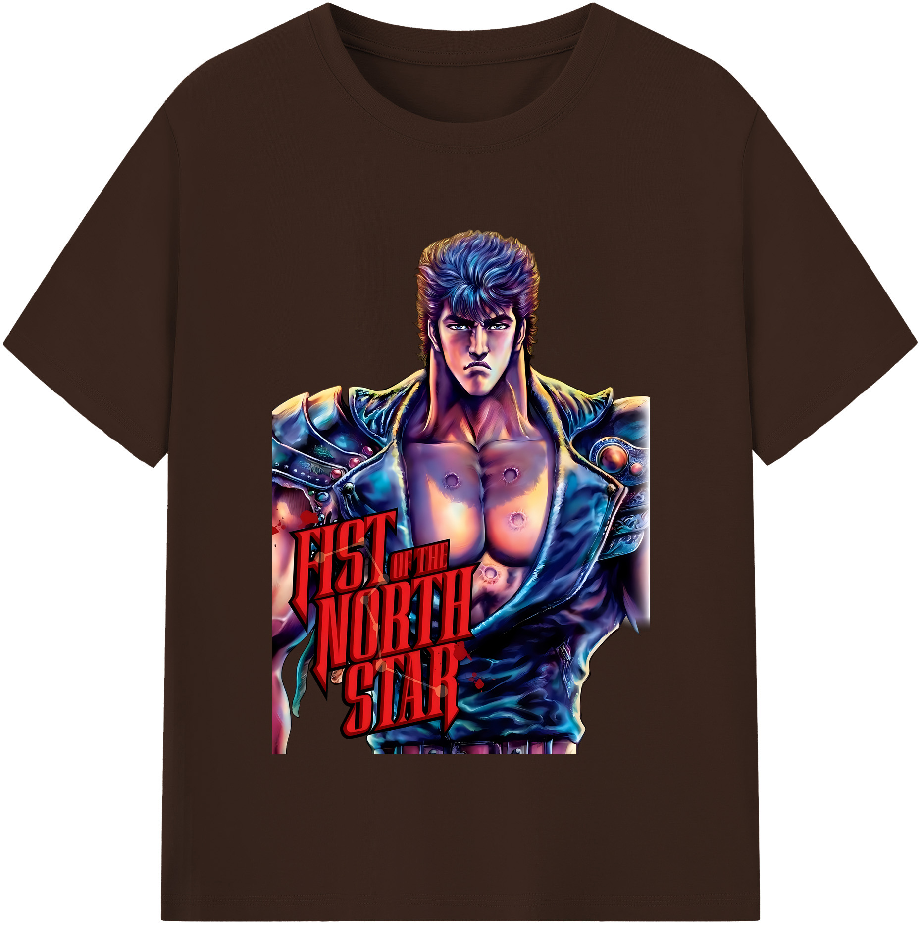 （画像用） 北斗の拳 Fist of the North Star 綿100％半袖Tシャツ（フロントプリント）