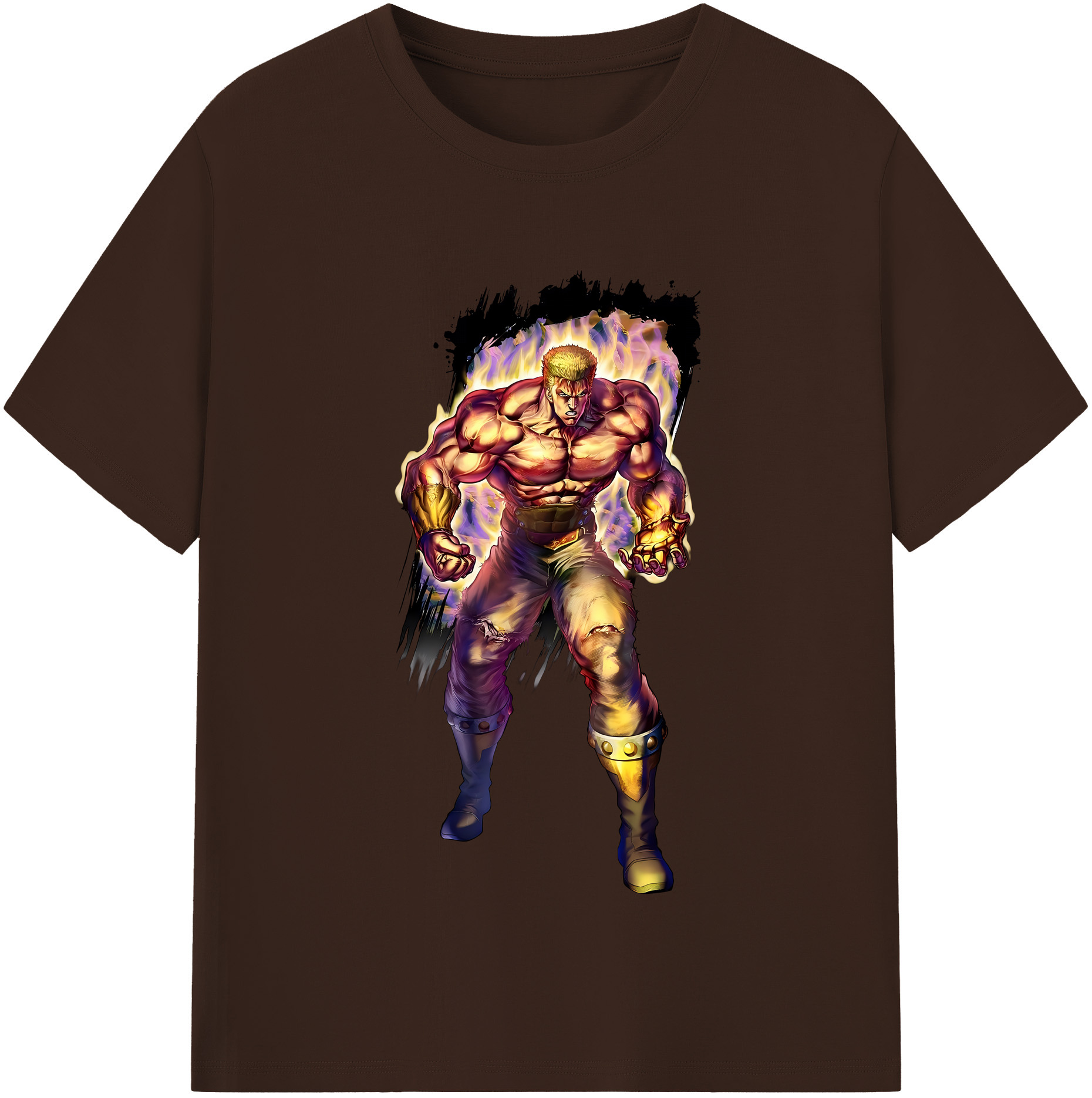 （画像用） 北斗の拳 Fist of the North Star 綿100％半袖Tシャツ（フロントプリント）